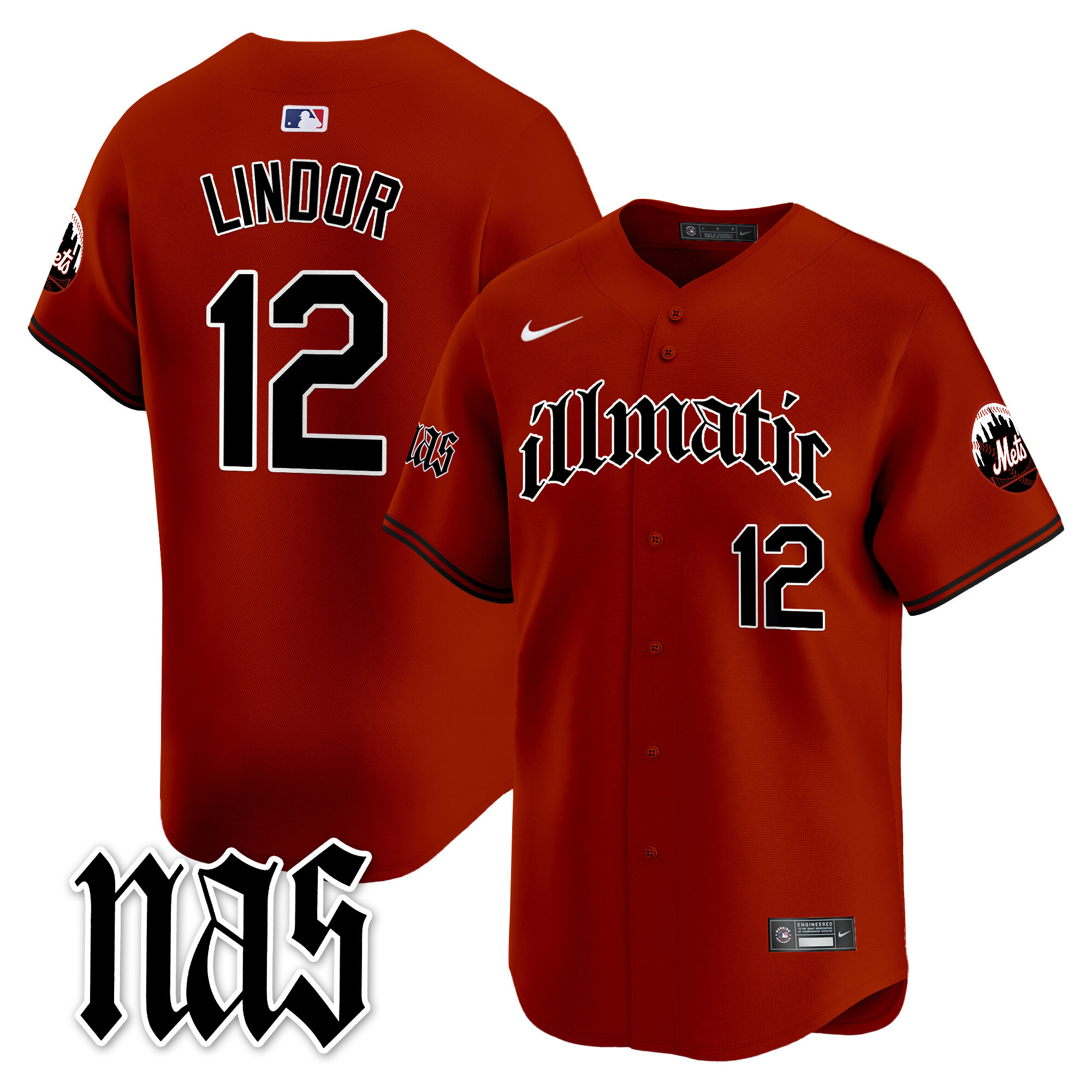 Men's Francisco Lindor New York Mets Nas Illmatic Vapor Premier Limited Illmatic Jersey - All Stitched
