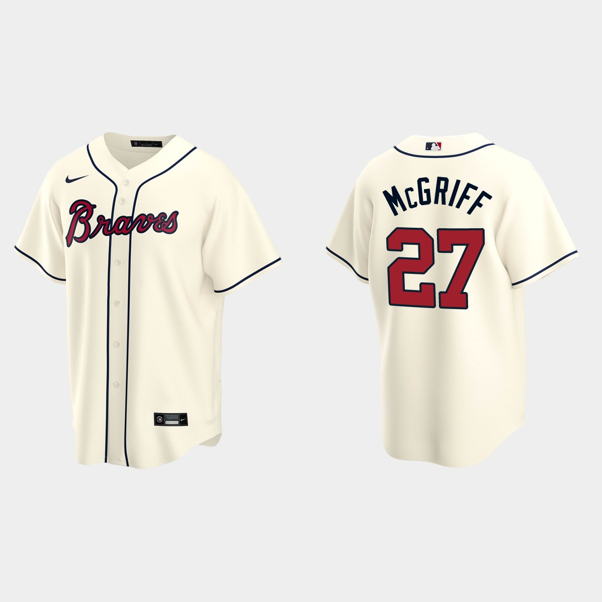 Men's Fred McGriff Atlanta Braves Alternate Jersey - Cream