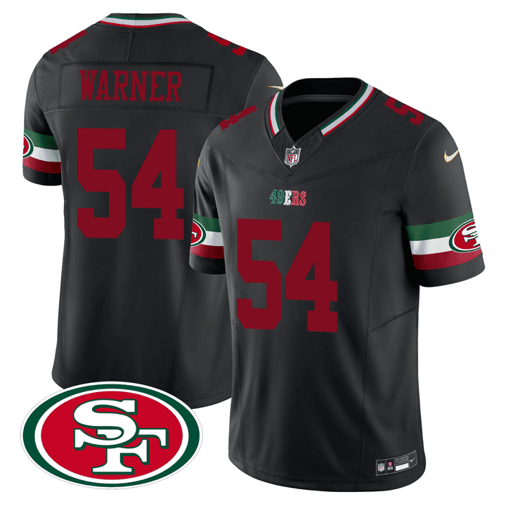 Men's Fred Warner San Francisco 49ers Mexico Black Jersey - All Stitched