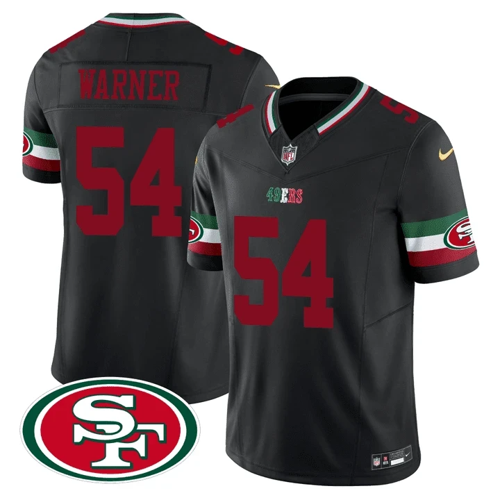 Men's Fred Warner San Francisco 49ers Mexico Black Jersey - All Stitched