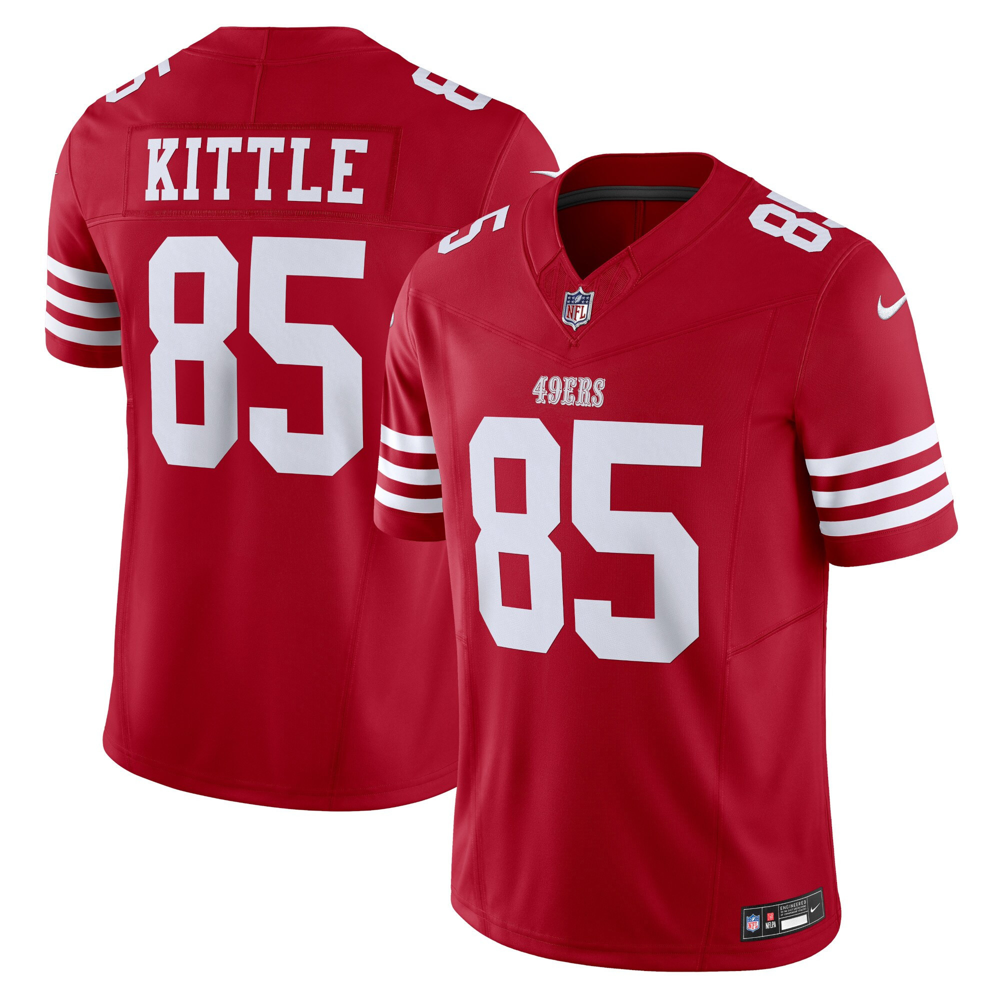 Men's George Kittle San Francisco 49ers Vapor F.U.S.E. Limited Scarlet Jersey - All Stitched