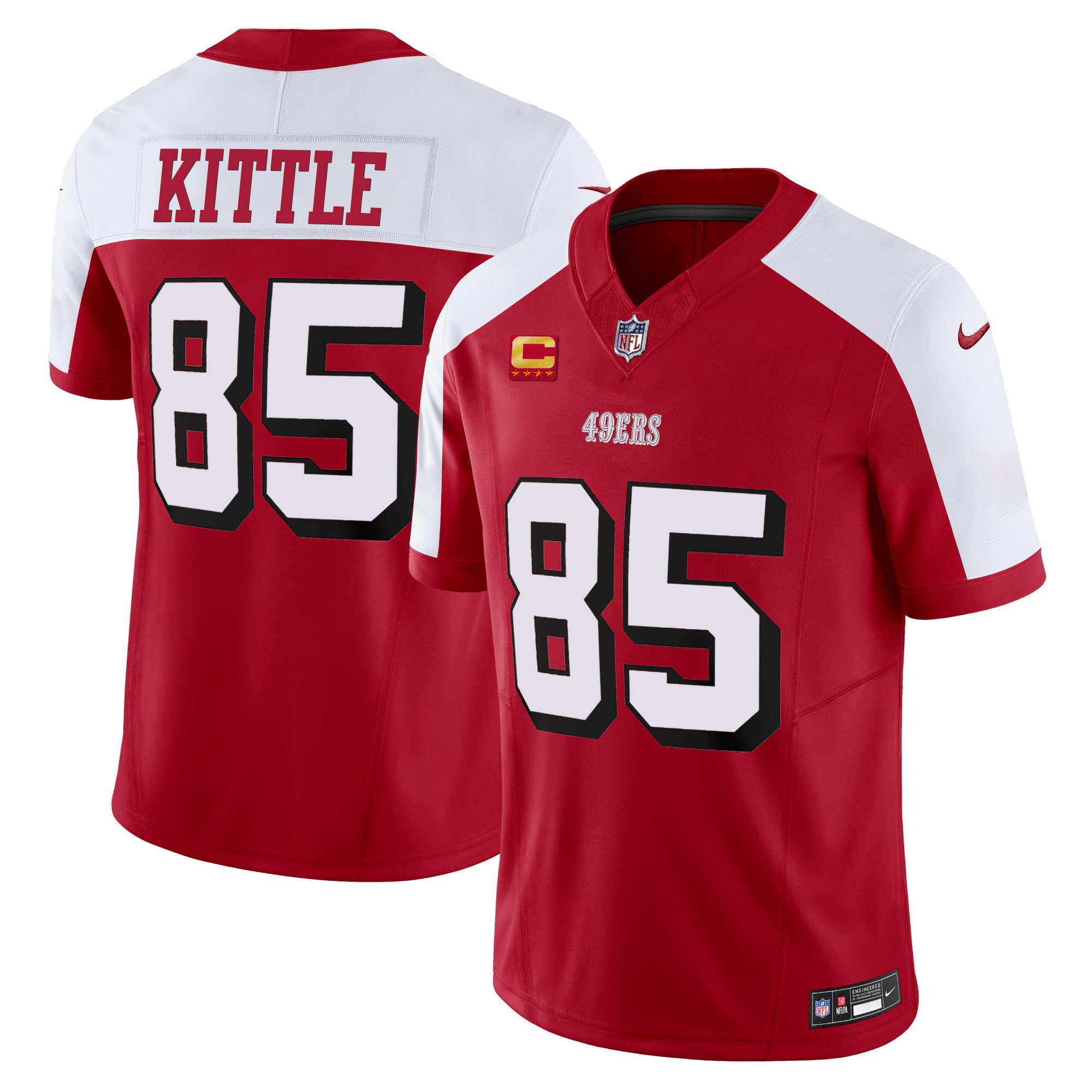 Men's George Kittle San Francisco 49ers Vapor Limited Alternate Jersey V2 - All Stitched