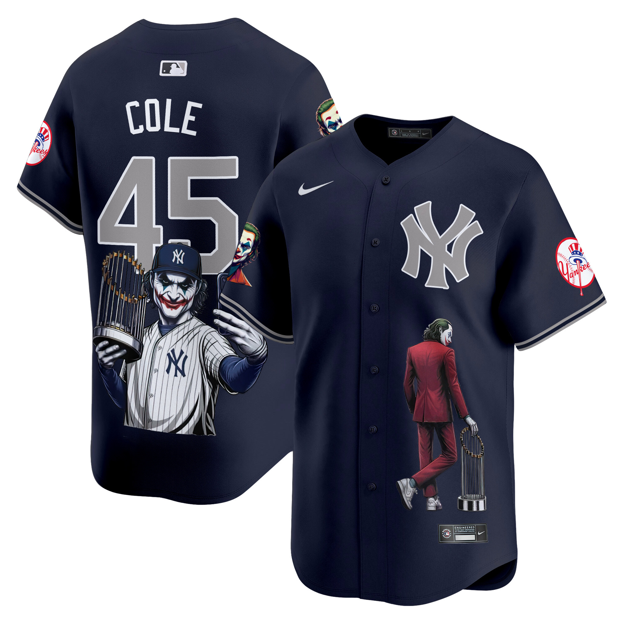 Men's Gerrit Cole New York Yankees Joker Vapor Premier Limited Alternate Jersey - Printed