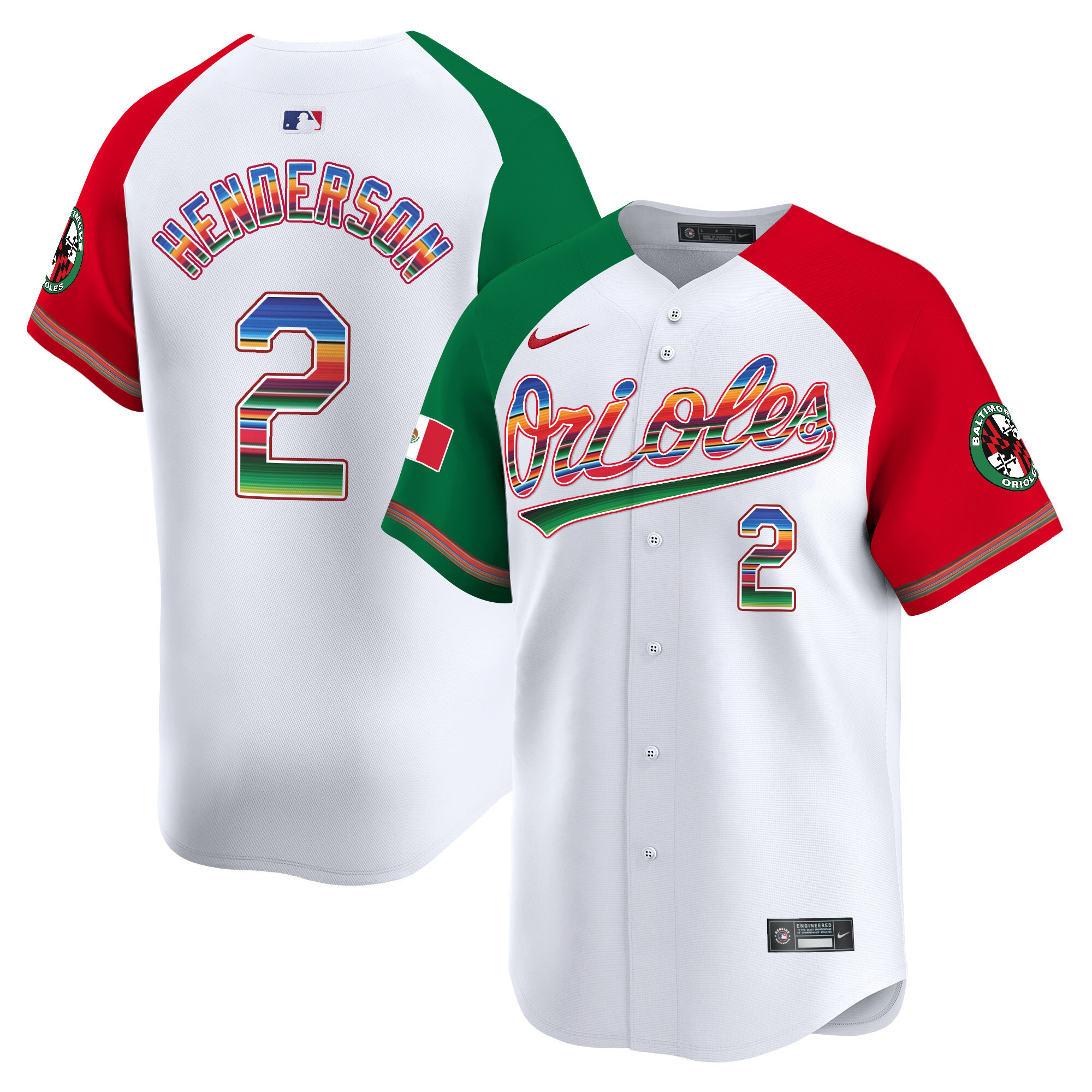 Men's Gunnar Henderson Baltimore Orioles Mexico Vapor Premier Limited Alternate Jersey - All Stitched