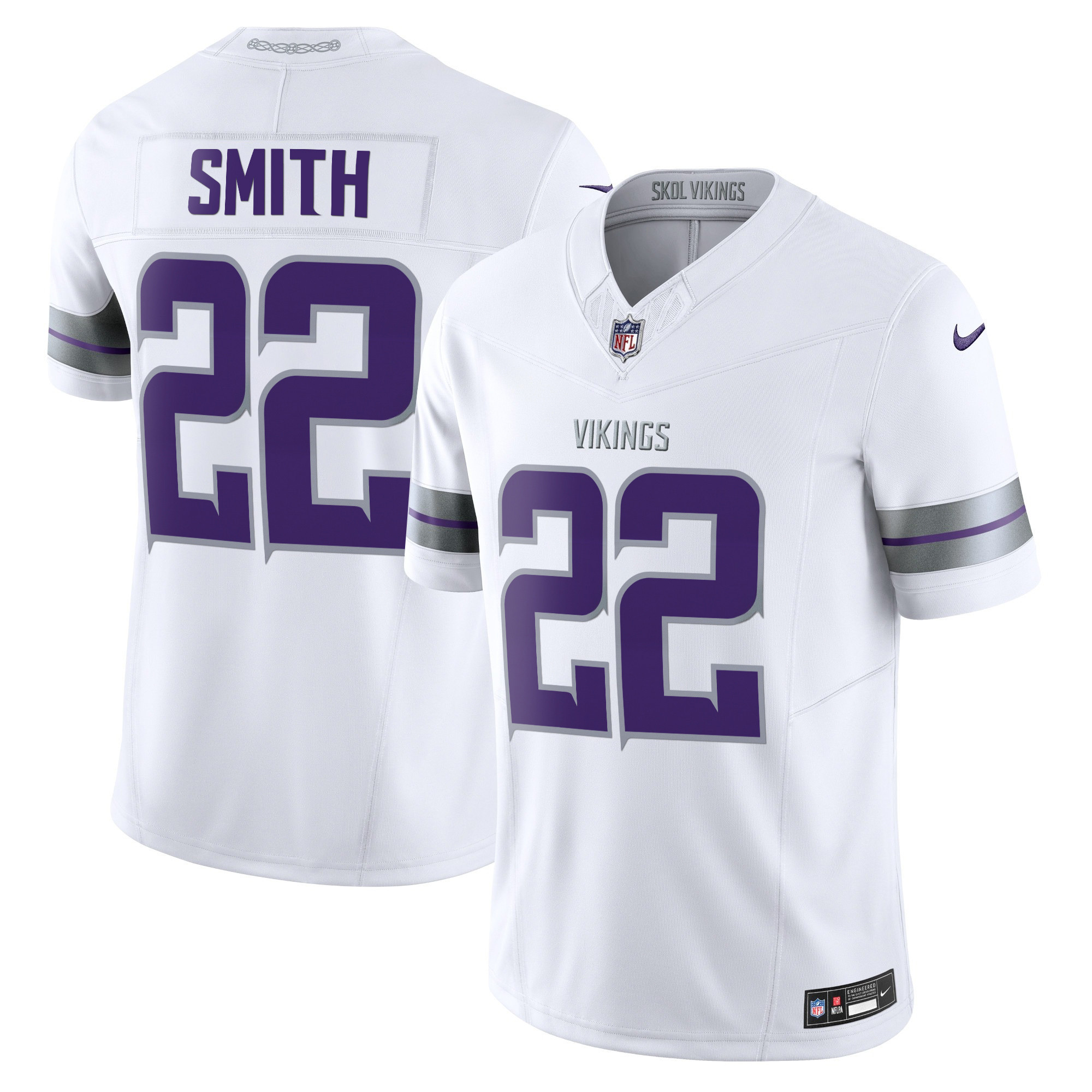Men's Harrison Smith 2024 Minnesota Vikings Winter Warrior Vapor Limited White Jersey - All Stitched