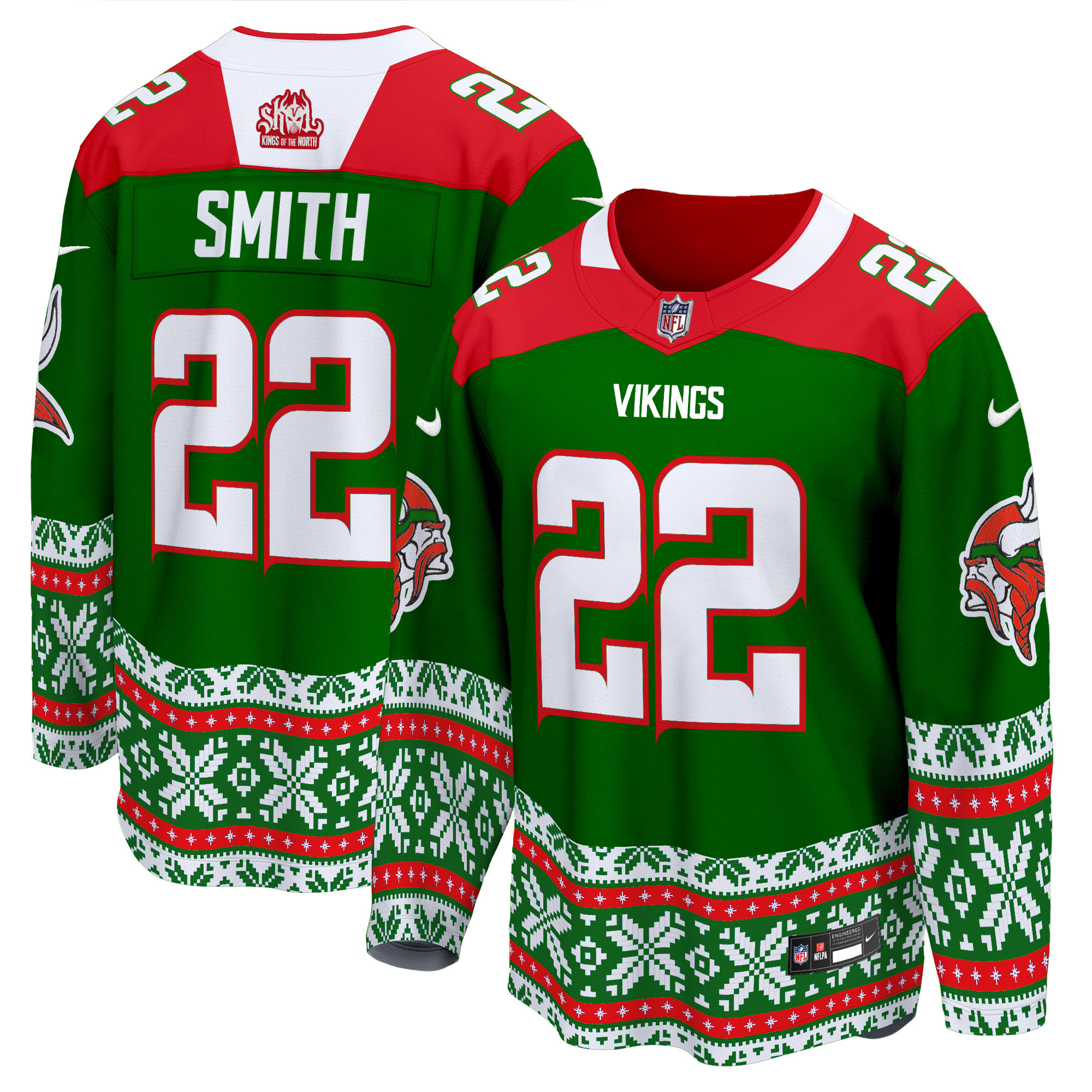 Men's Harrison Smith Minnesota Vikings 2024 Christmas Premier Breakaway Green Jersey - All Stitched