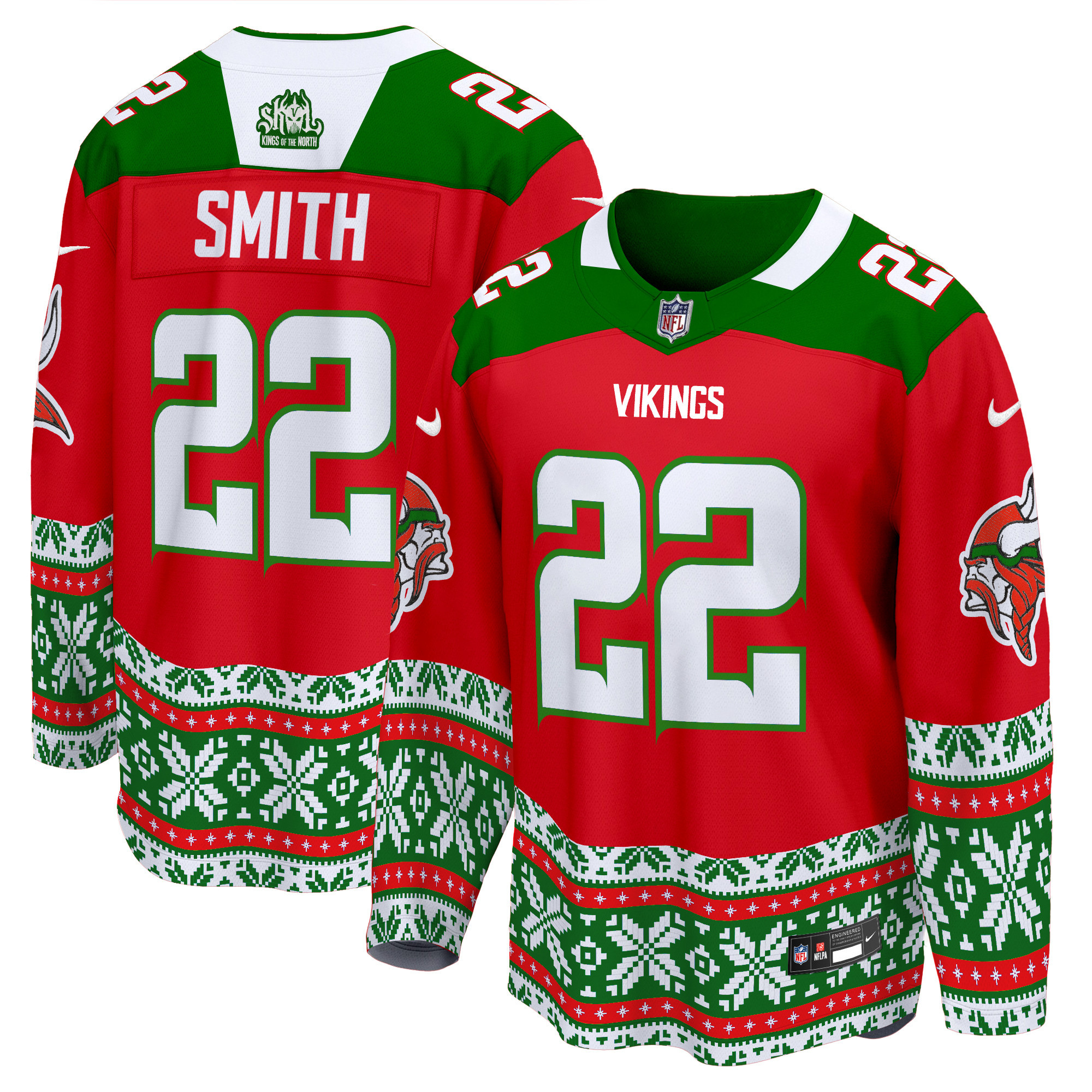Men's Harrison Smith Minnesota Vikings 2024 Christmas Premier Breakaway Red Jersey - All Stitched