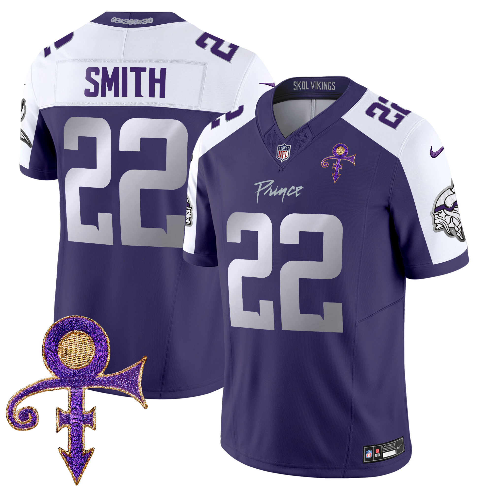 Men's Harrison Smith Minnesota Vikings 2024 Prince Vapor Limited Purple Alternate Jersey - All Stitched