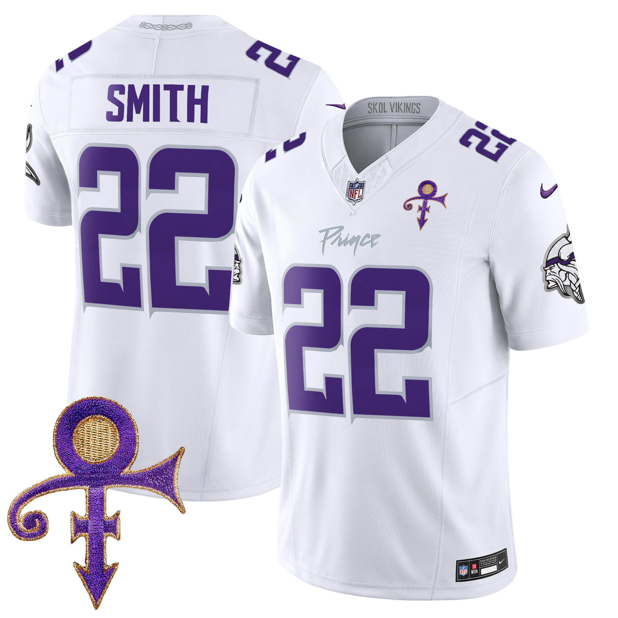 Men's Harrison Smith Minnesota Vikings 2024 Prince Vapor Limited White Limited Jersey - All Stitched