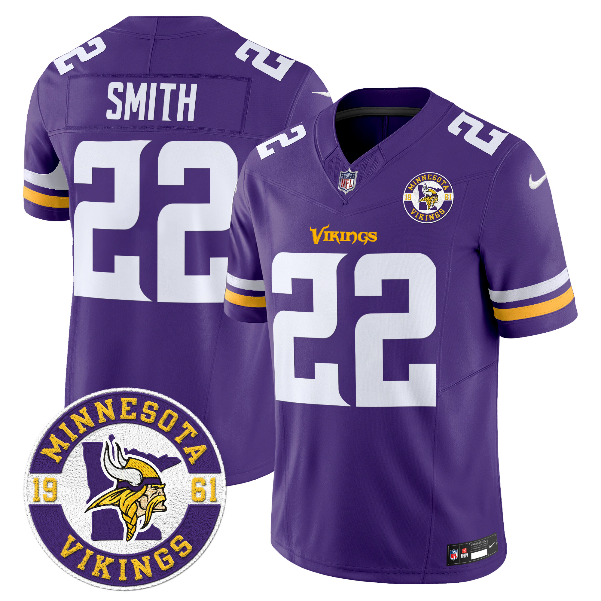 Men's Harrison Smith Minnesota Vikings 2024 Vapor Limited Purple Jersey - All Stitched