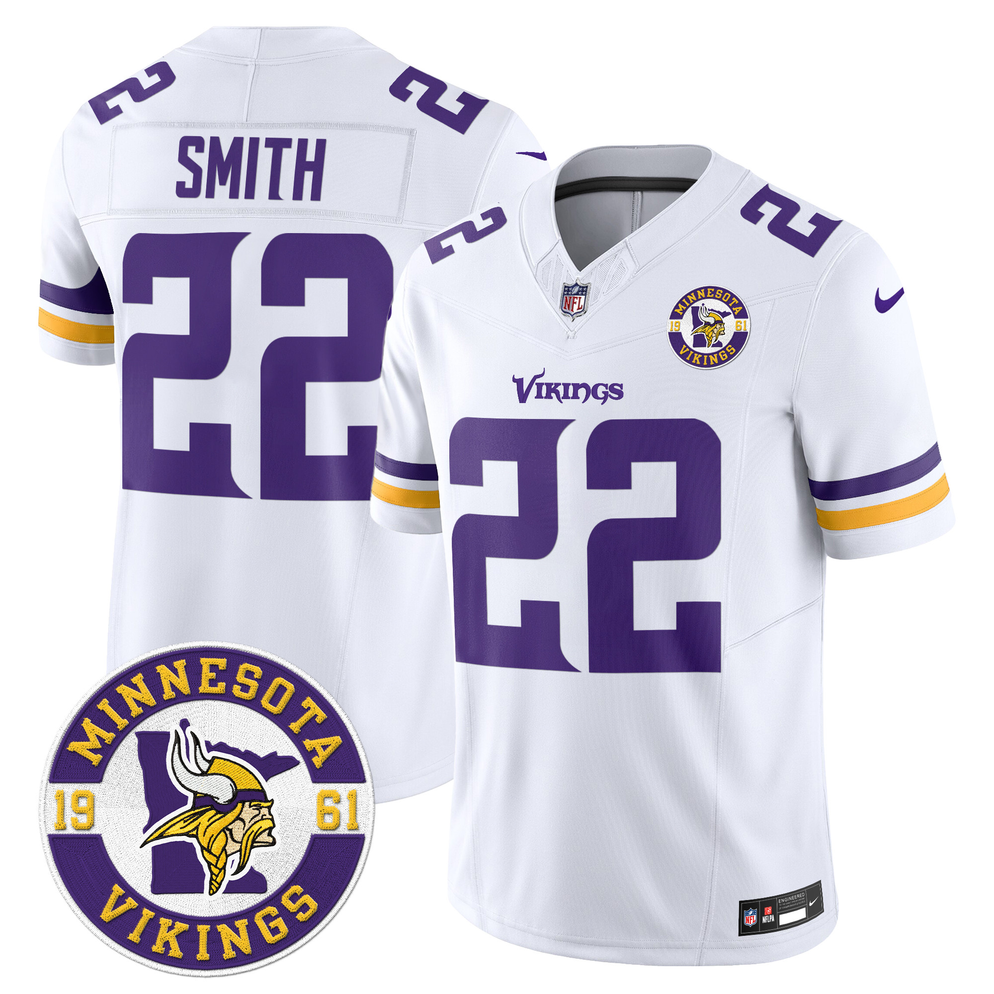 Men's Harrison Smith Minnesota Vikings 2024 Vapor Limited White Jersey - All Stitched
