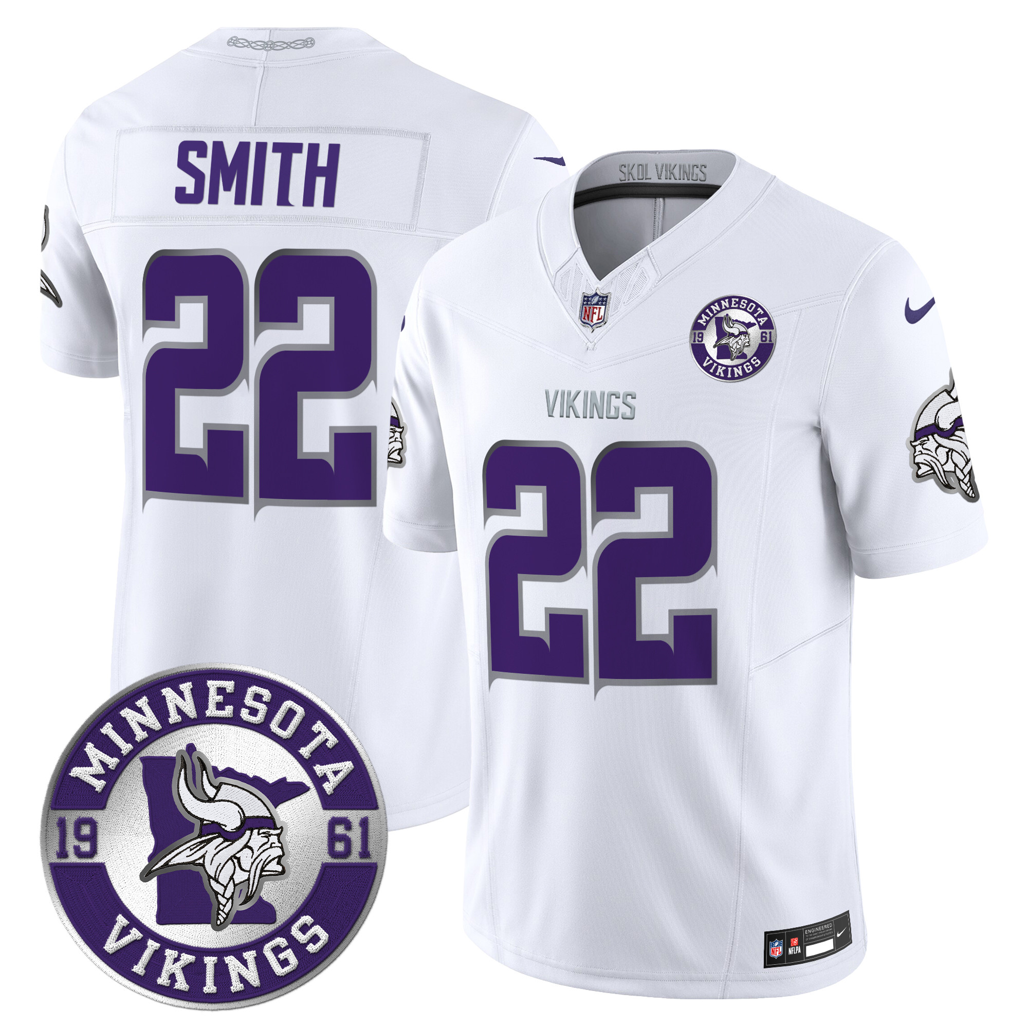Men's Harrison Smith Minnesota Vikings 2024 Vapor Limited Winter Warrior Jersey - All Stitched