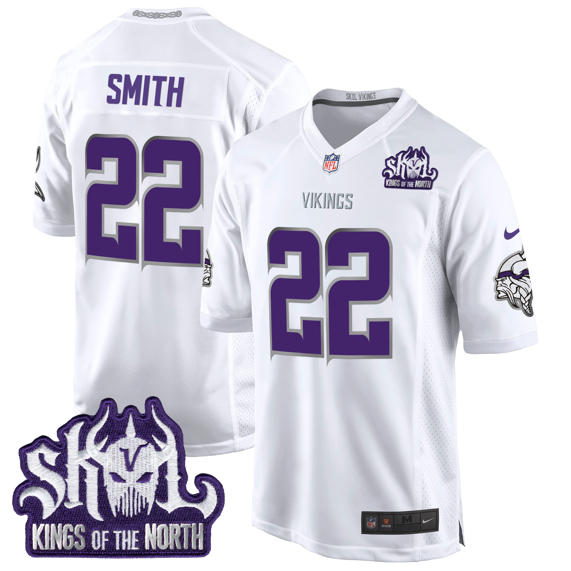 Men's Harrison Smith Minnesota Vikings 2024 Winter Warrior Skol Patch Game White Limited Jersey - All Stitched