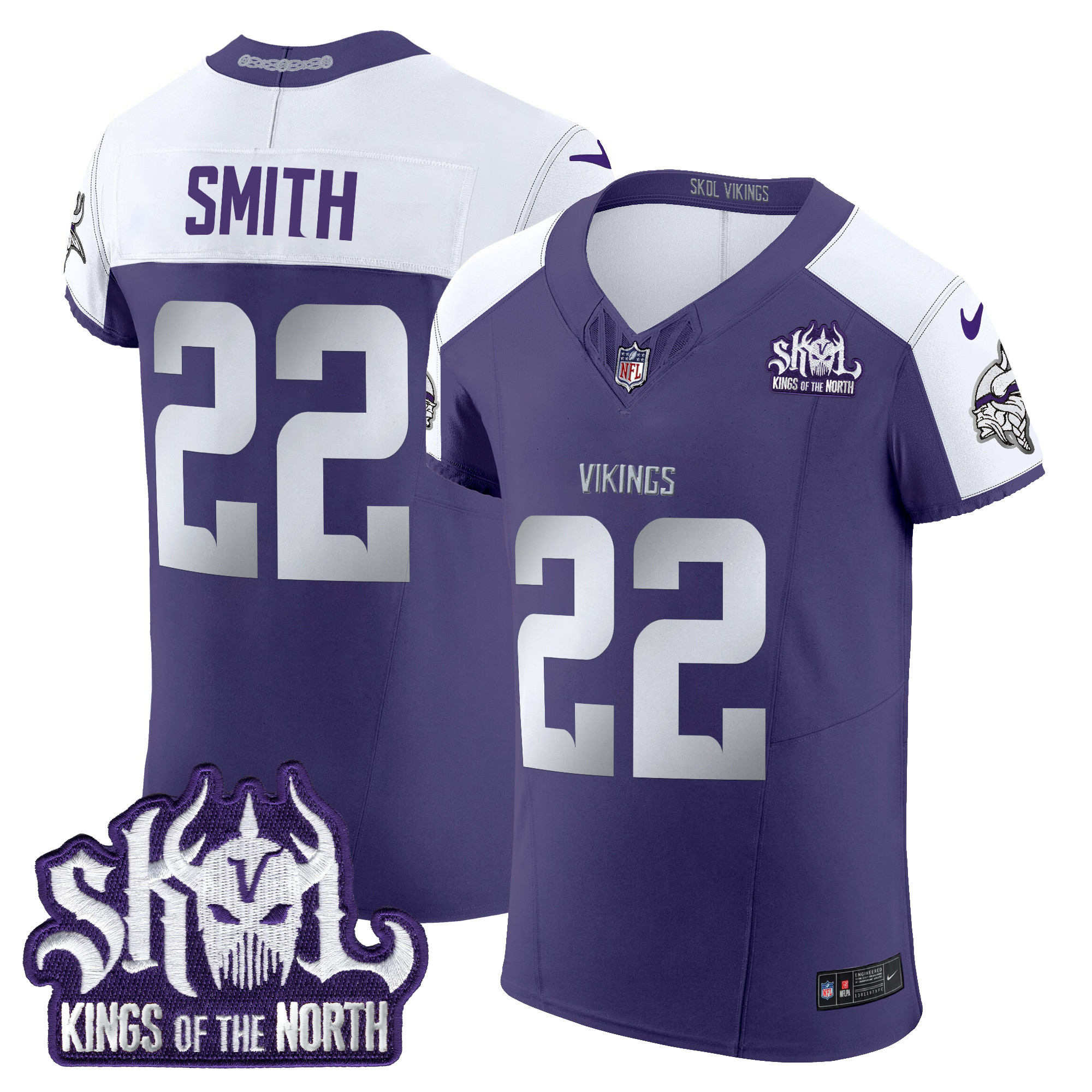 Men's Harrison Smith Minnesota Vikings 2024 Winter Warrior Skol Patch Vapor Elite Purple Alternate Jersey - All Stitched
