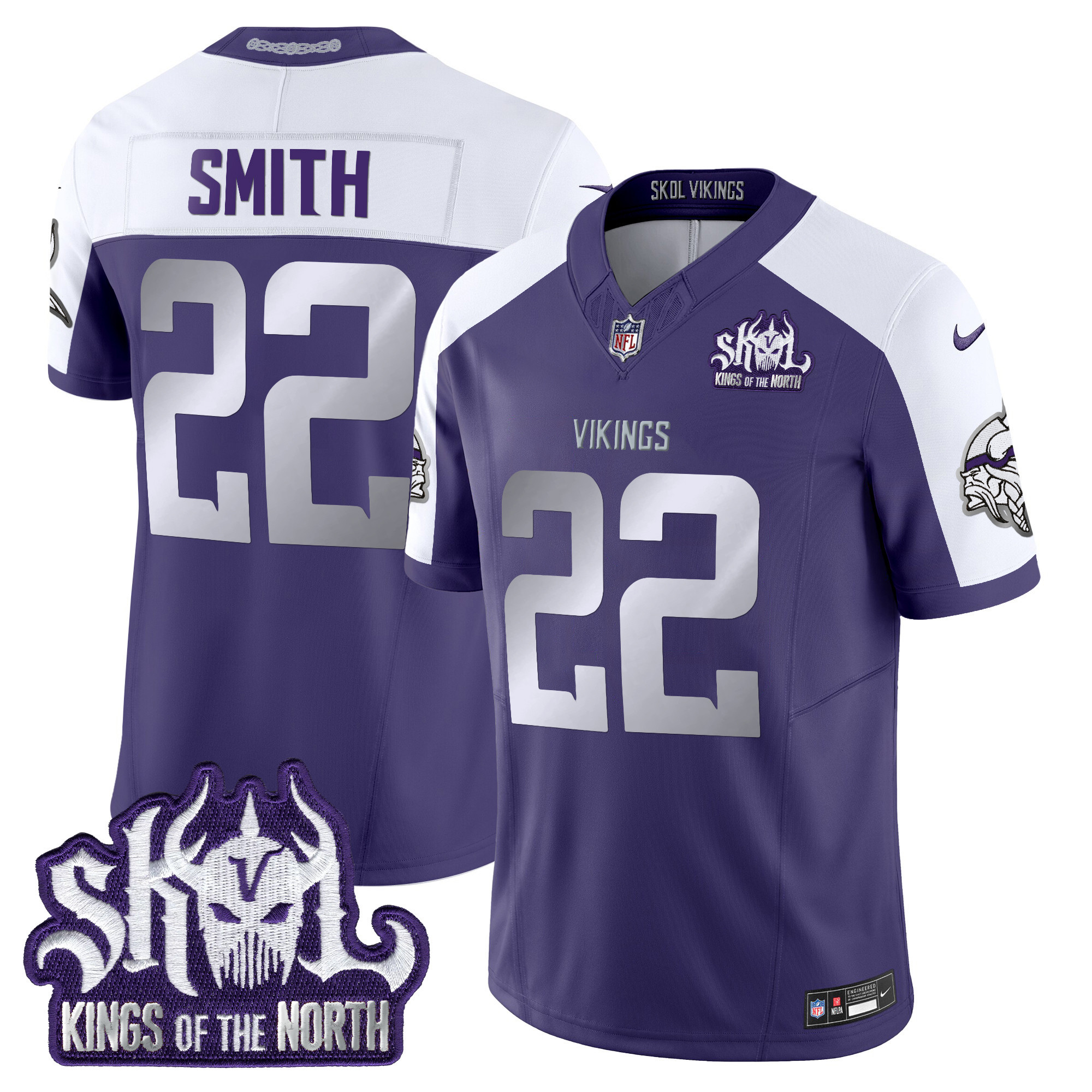Men's Harrison Smith Minnesota Vikings 2024 Winter Warrior Skol Patch Vapor Limited Purple Alternate Jersey - All Stitched