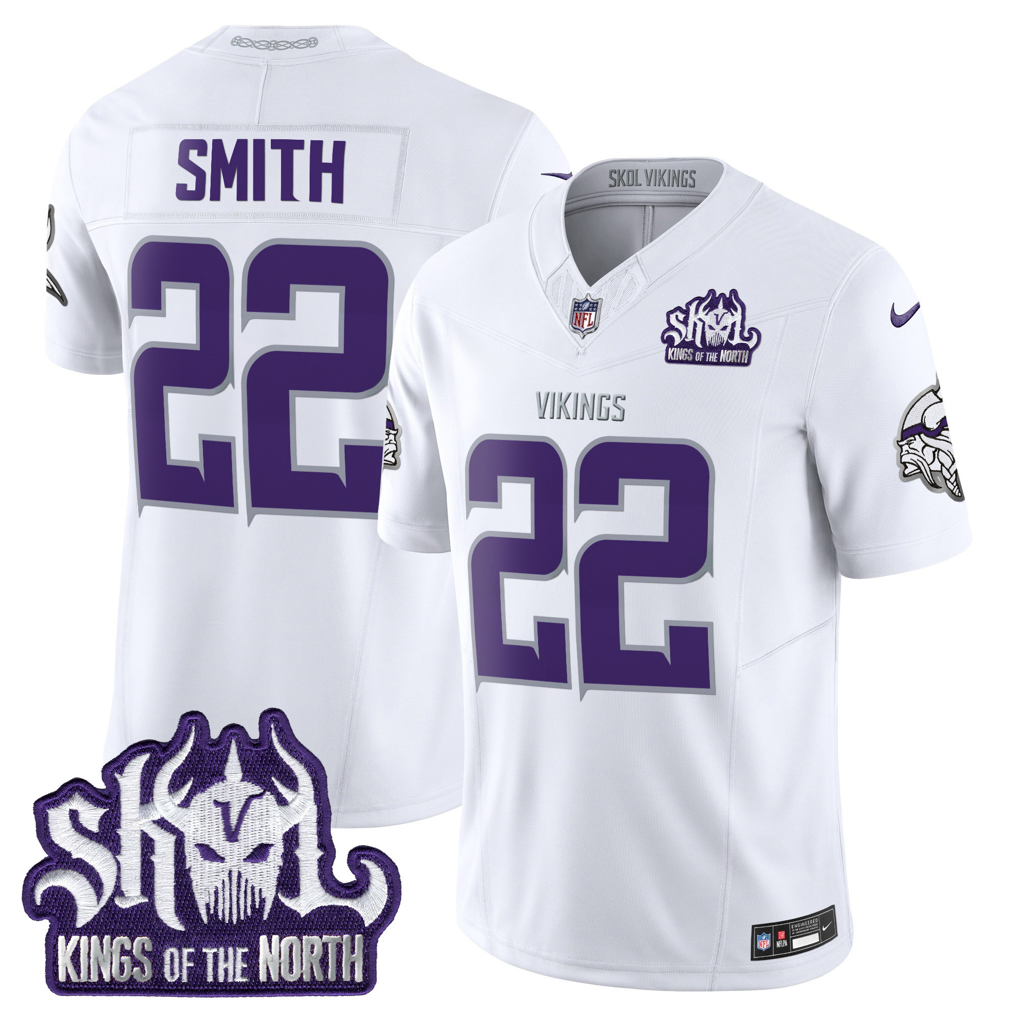 Men's Harrison Smith Minnesota Vikings Kings Of The North Patch Vapor Limited Winter Warrior Jersey - All Stitched