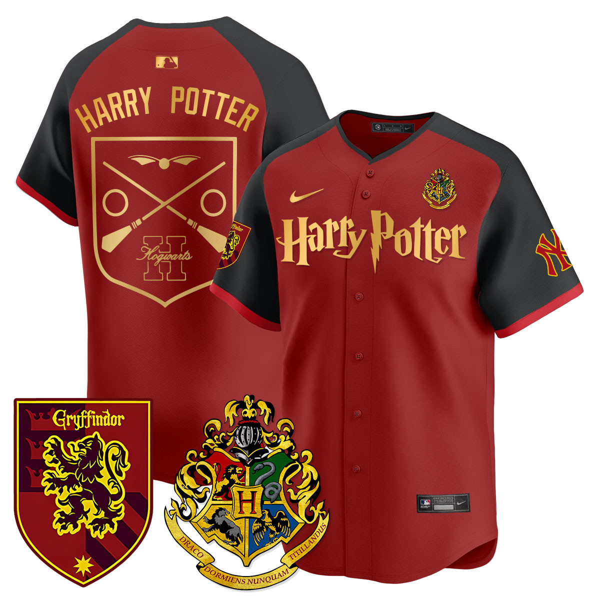 Men's Harry Potter New York Yankees 2024 Harry Potter Vapor Premier Limited Griffindor Jersey - Printed