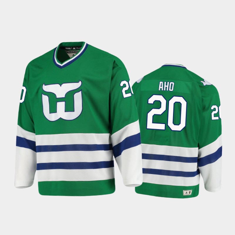 Men's Hartford Whalers Sebastian Aho #20 Heritage Green Jersey