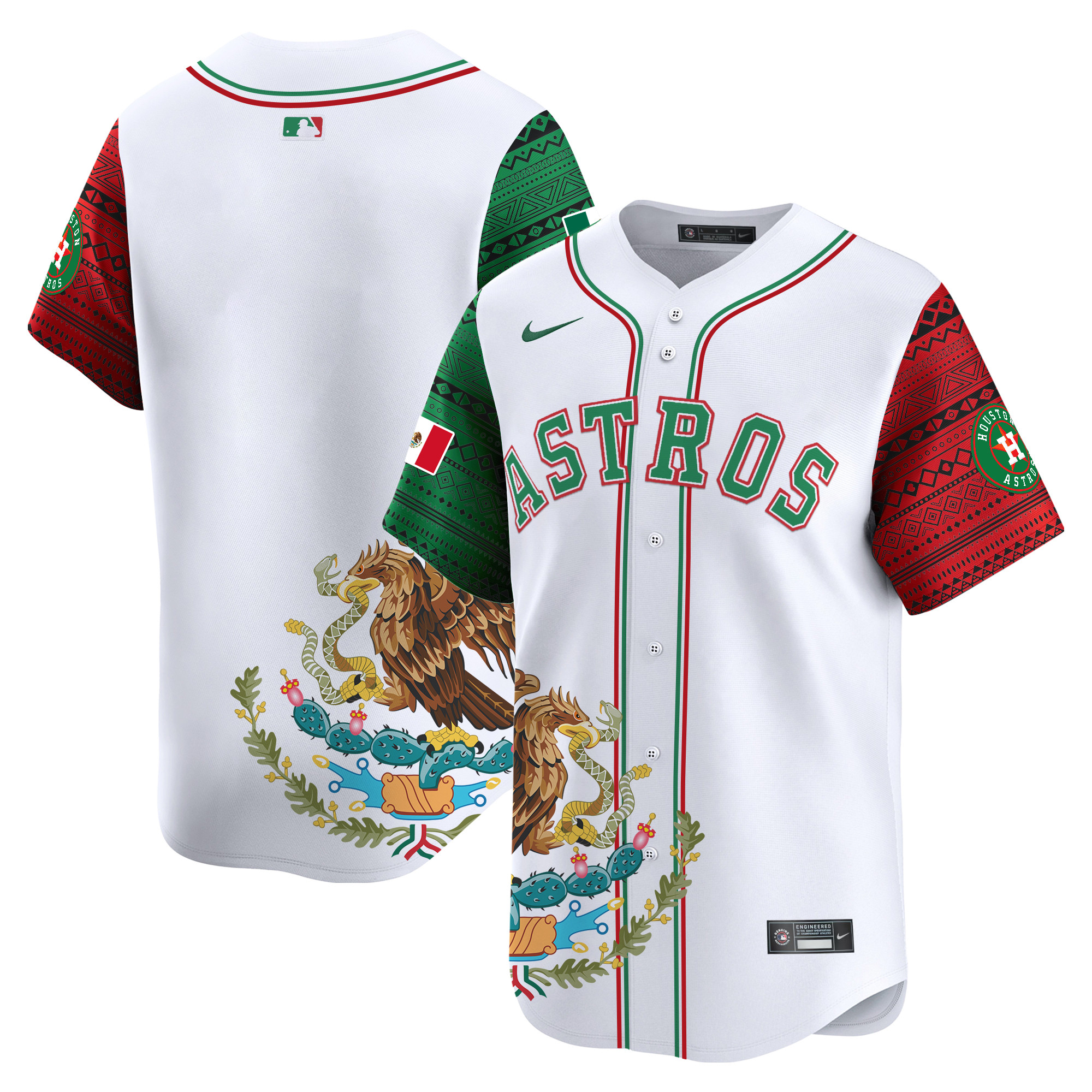 Men's Houston Astros Aztec Mexico Vapor Premier Limited White Jersey - Printed