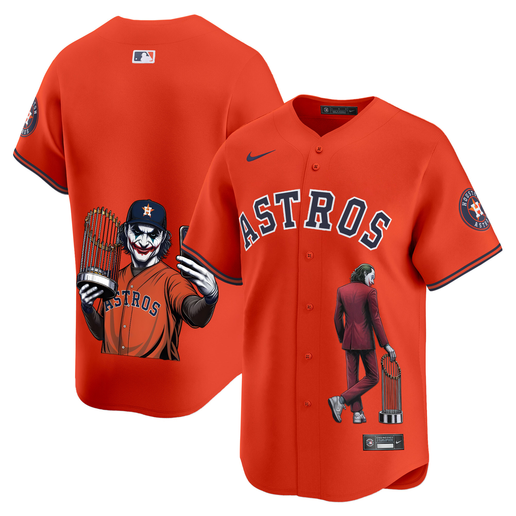 Men's Houston Astros Joker Vapor Premier Limited Orange Jersey - Printed