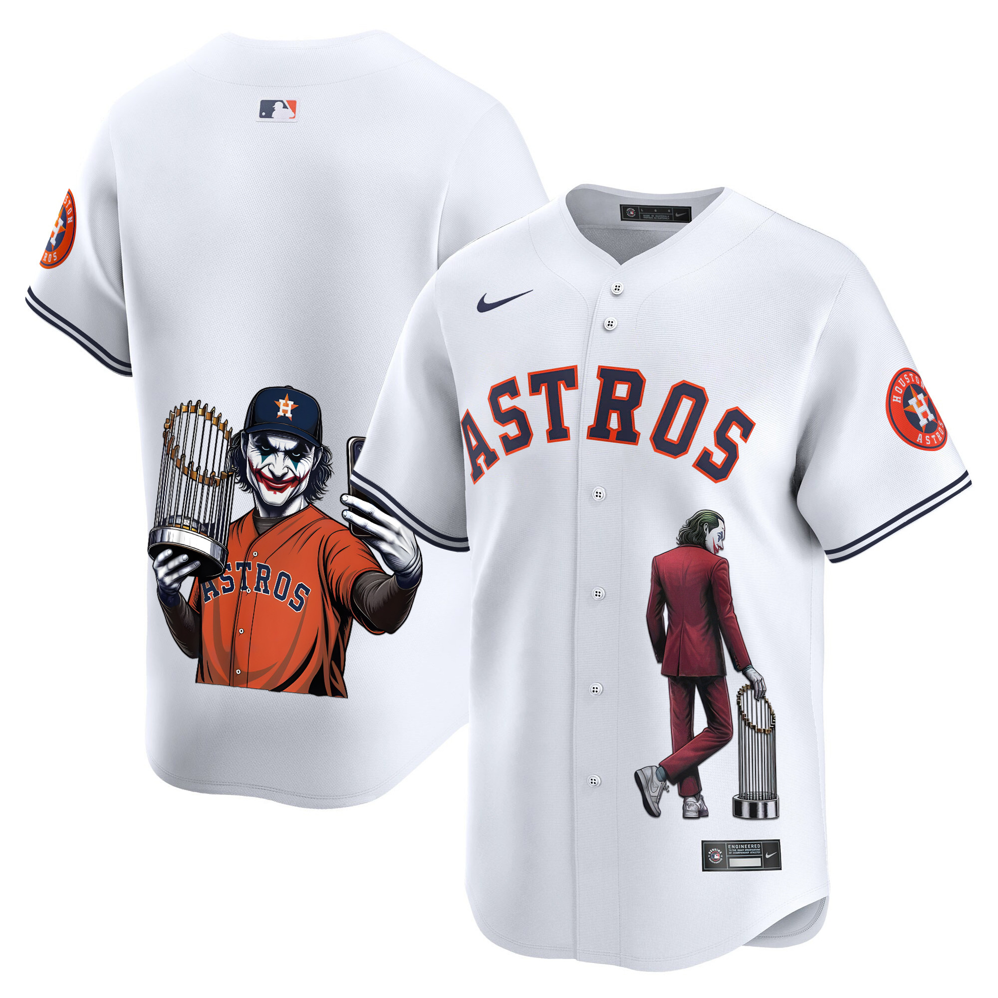 Men's Houston Astros Joker Vapor Premier Limited White Jersey - Printed