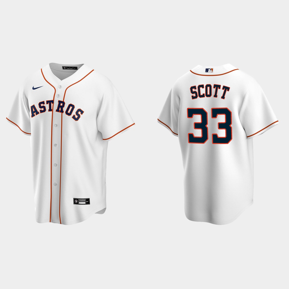 Men's Houston Astros Mike Scott White Retired Player Jersey