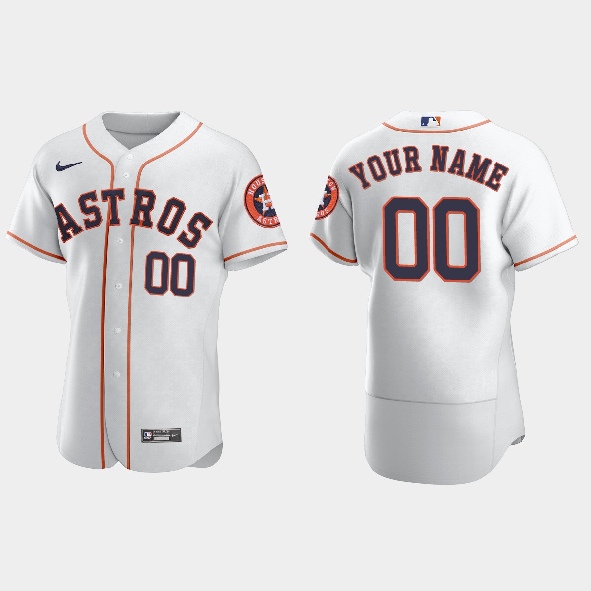 Men's Houston Astros White Custom Jersey