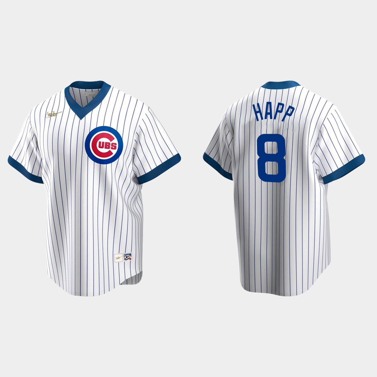 Men's Ian Happ Chicago Cubs Cooperstown Collection Home Jersey - White