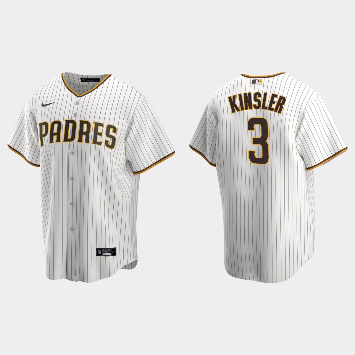 Men's Ian Kinsler #3 San Diego Padres Home Jersey - White Brown