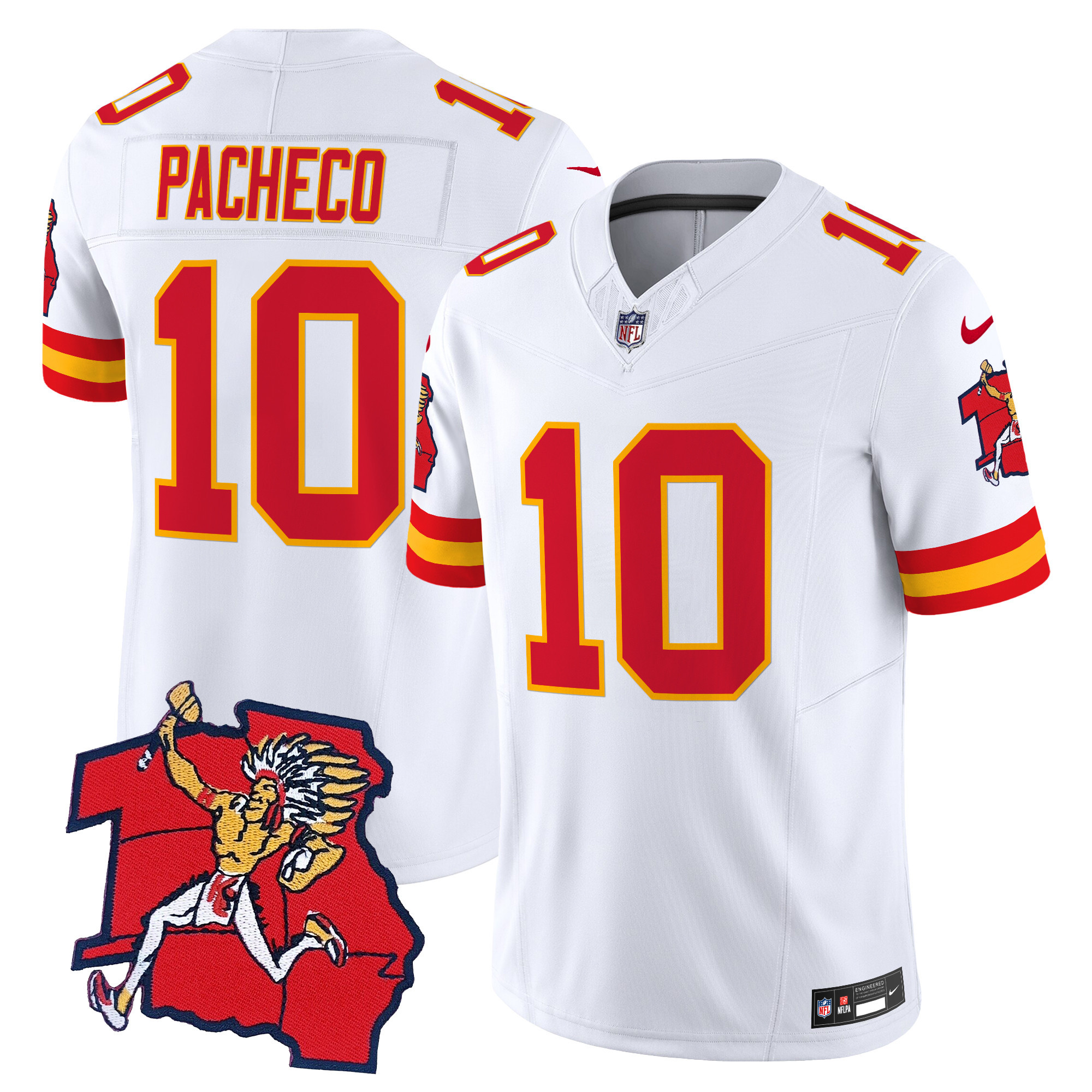 Men's Isiah Pacheco Kansas City Chiefs 1963 Throwback Vapor Limited White Jersey - All Stitched
