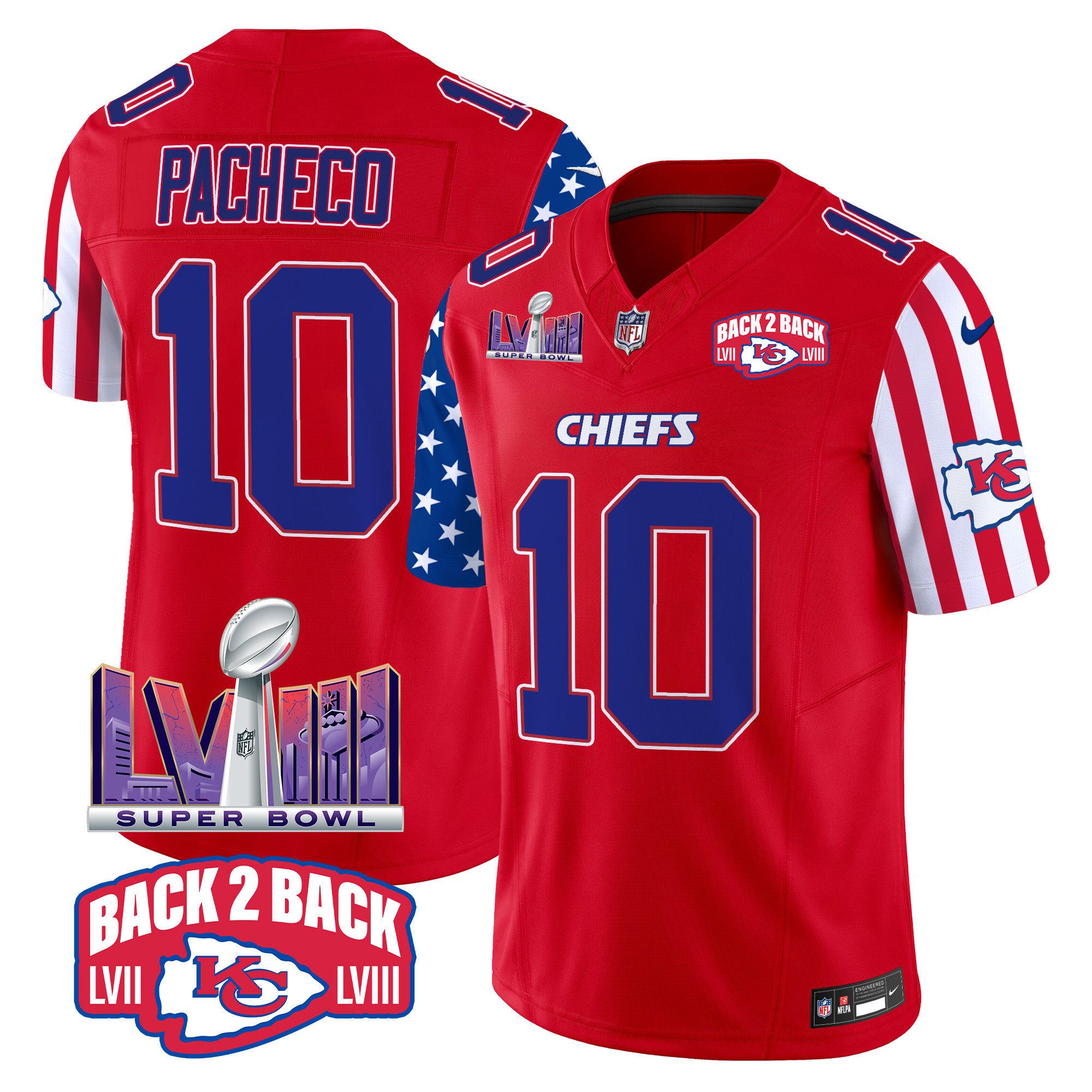 Men's Isiah Pacheco Kansas City Chiefs American Style Vapor Limited Red Jersey - All Stitched