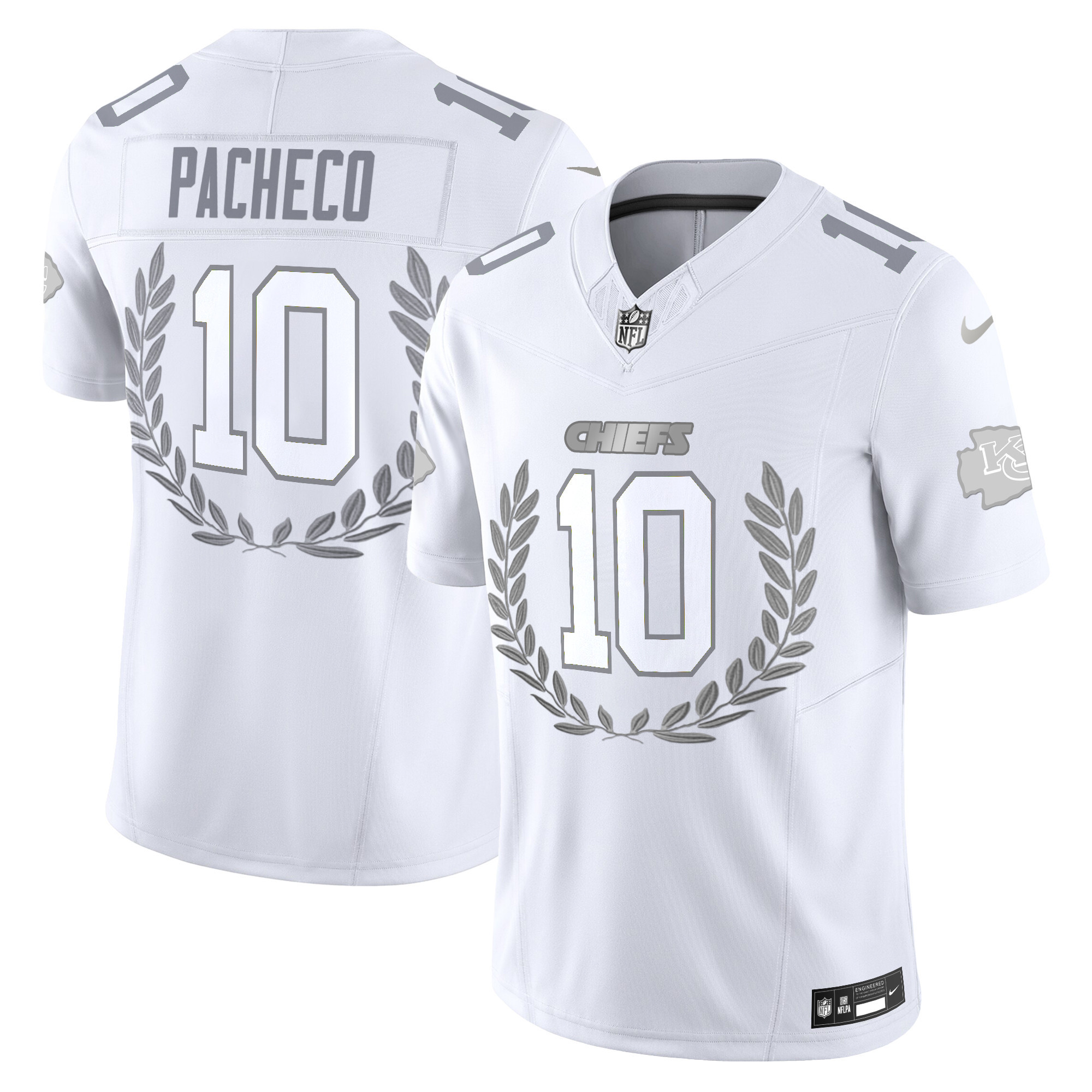 Men's Isiah Pacheco Kansas City Chiefs Platinum MVP Vapor Limited Jersey - All Stitched