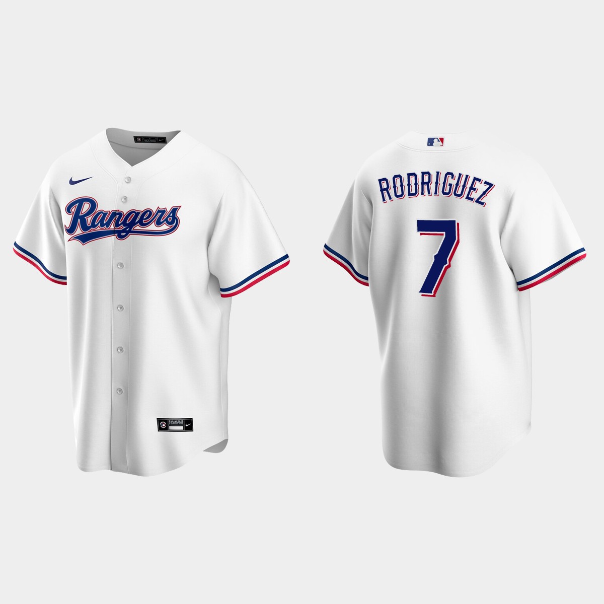 Men's Ivan Rodriguez #7 Texas Rangers Home Jersey - White