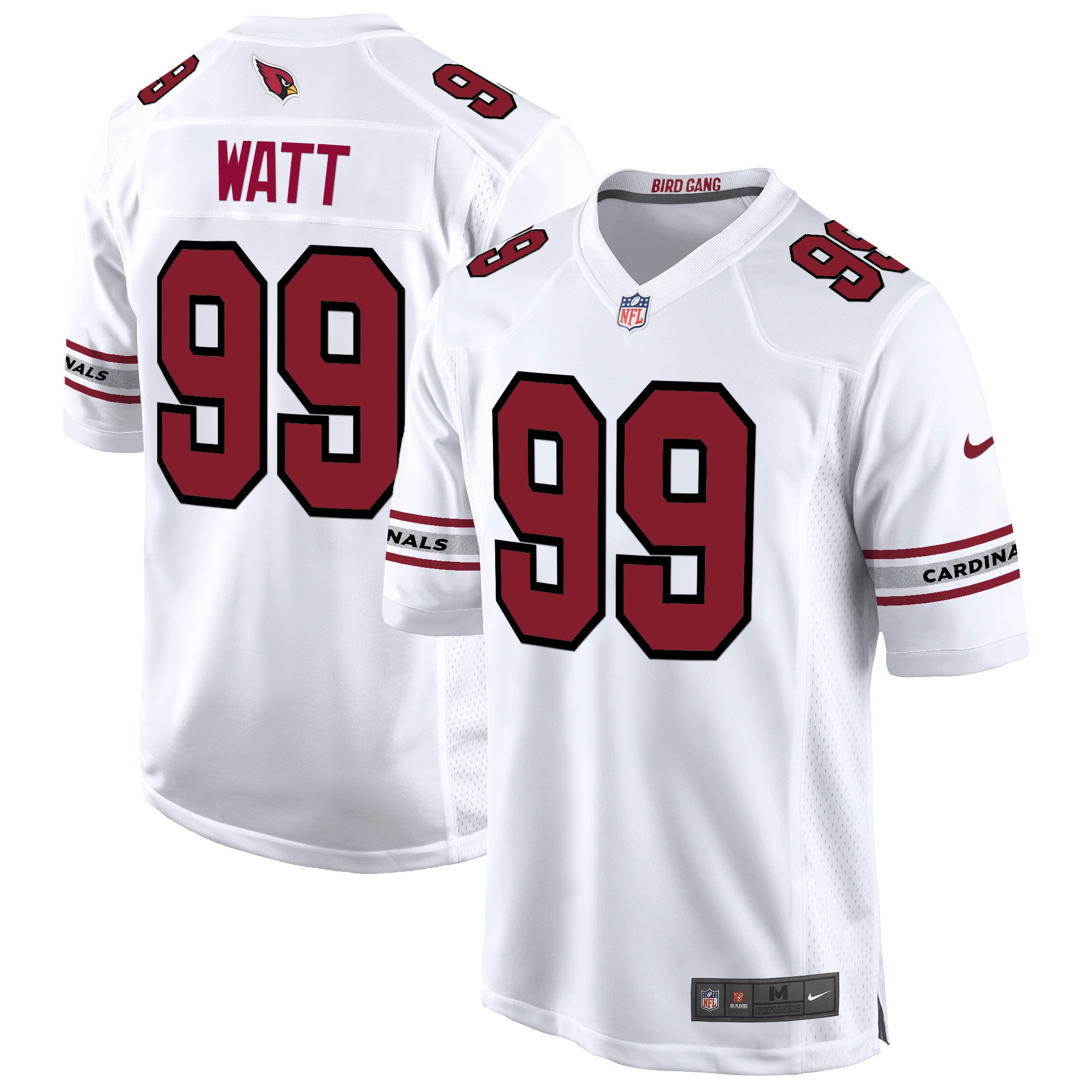 Men's J.J. Watt Arizona Cardinals 2024 Game White Jersey - All Stitched