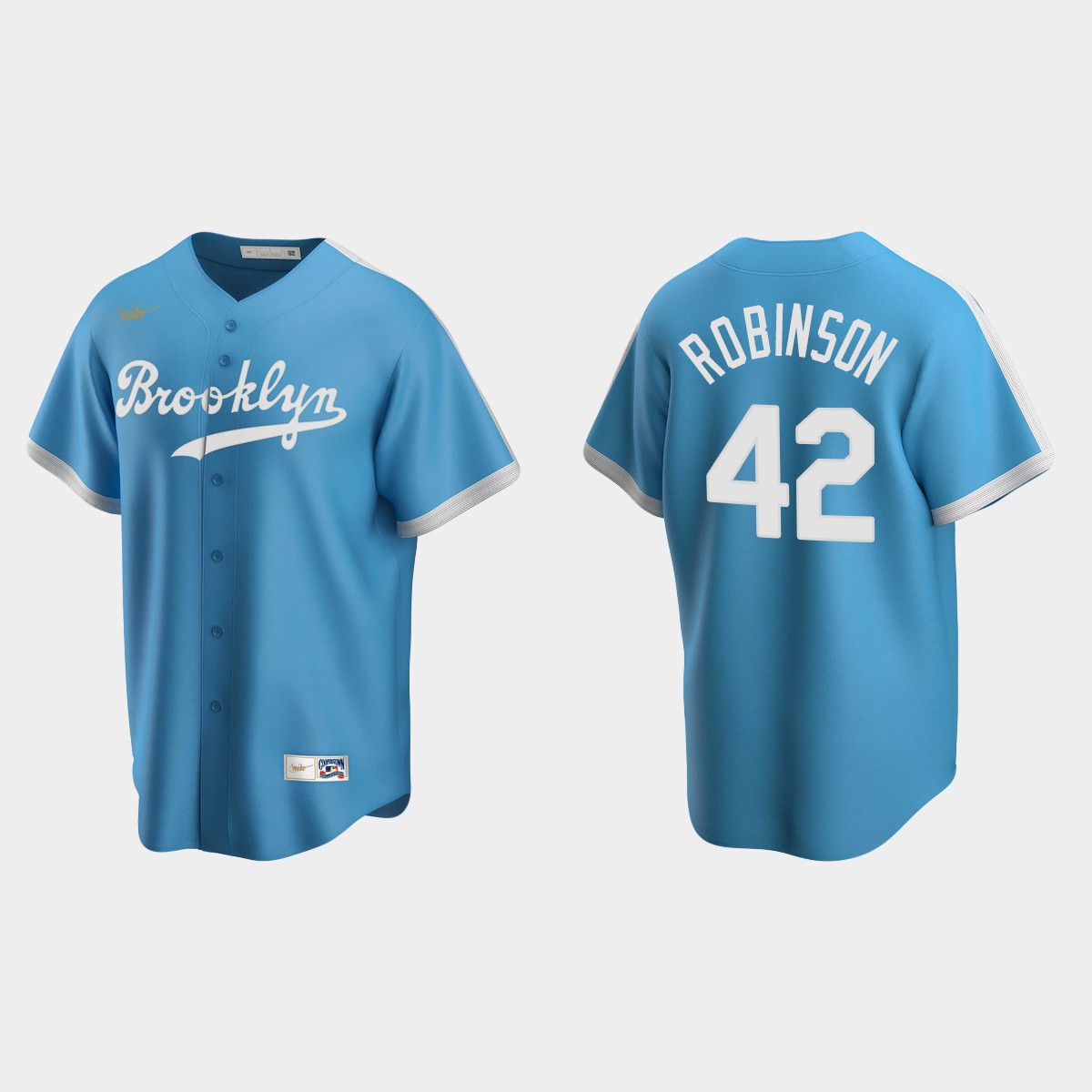 Men's Jackie Robinson #42 Brooklyn Dodgers Cooperstown Collection Alternate Jersey - Light Blue