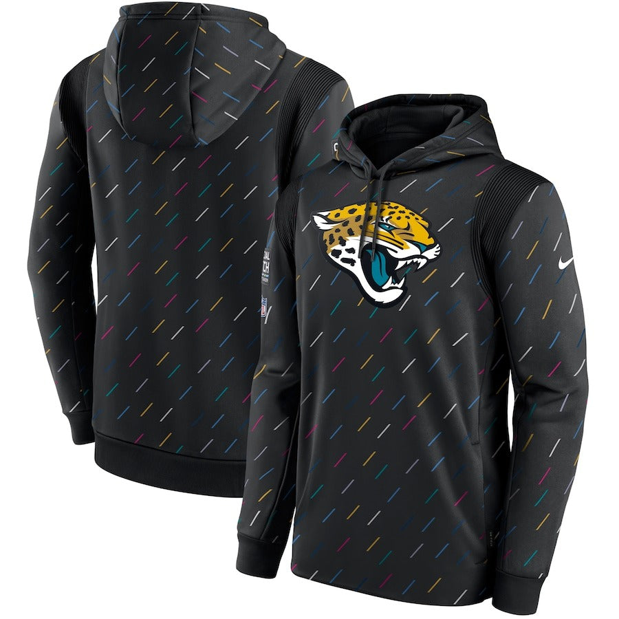 Men’s Jacksonville Jaguars Nike Charcoal 2021 NFL Crucial Catch Therma Pullover Hoodie