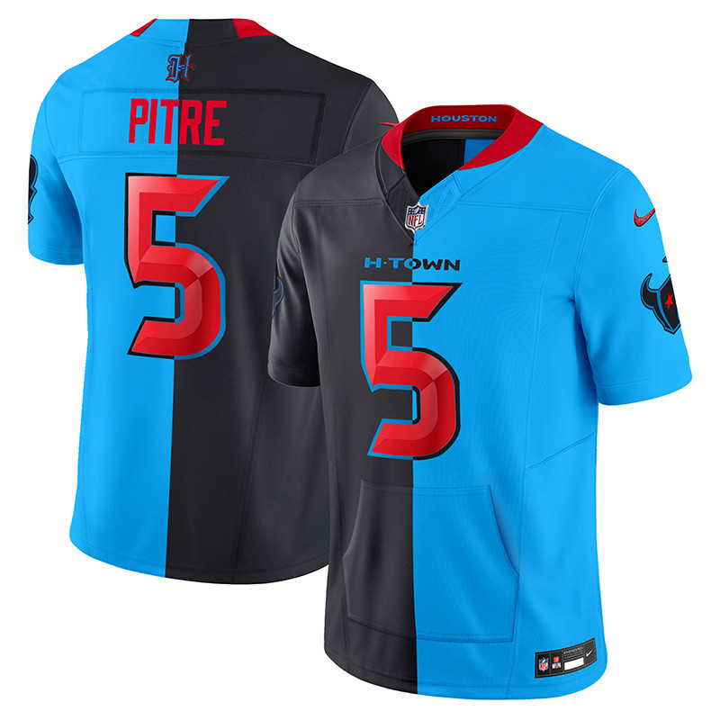 Men's Jalen Pitre Houston Texans 2024 Vapor Hand Warmer Split Jersey - All Stitched