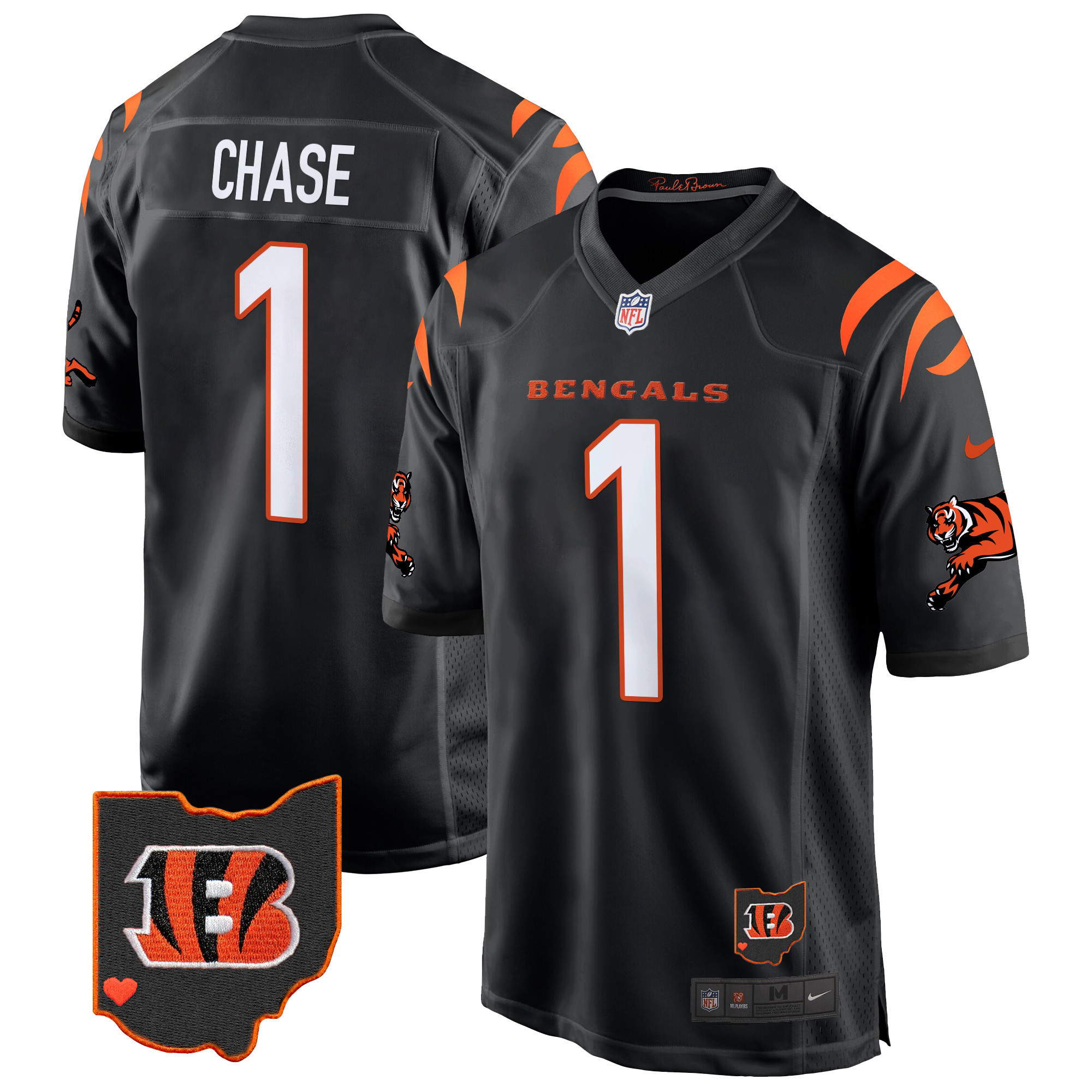 Men's Ja'Marr Chase Cincinnati Bengals 2024 Game Black Jersey - All Stitched