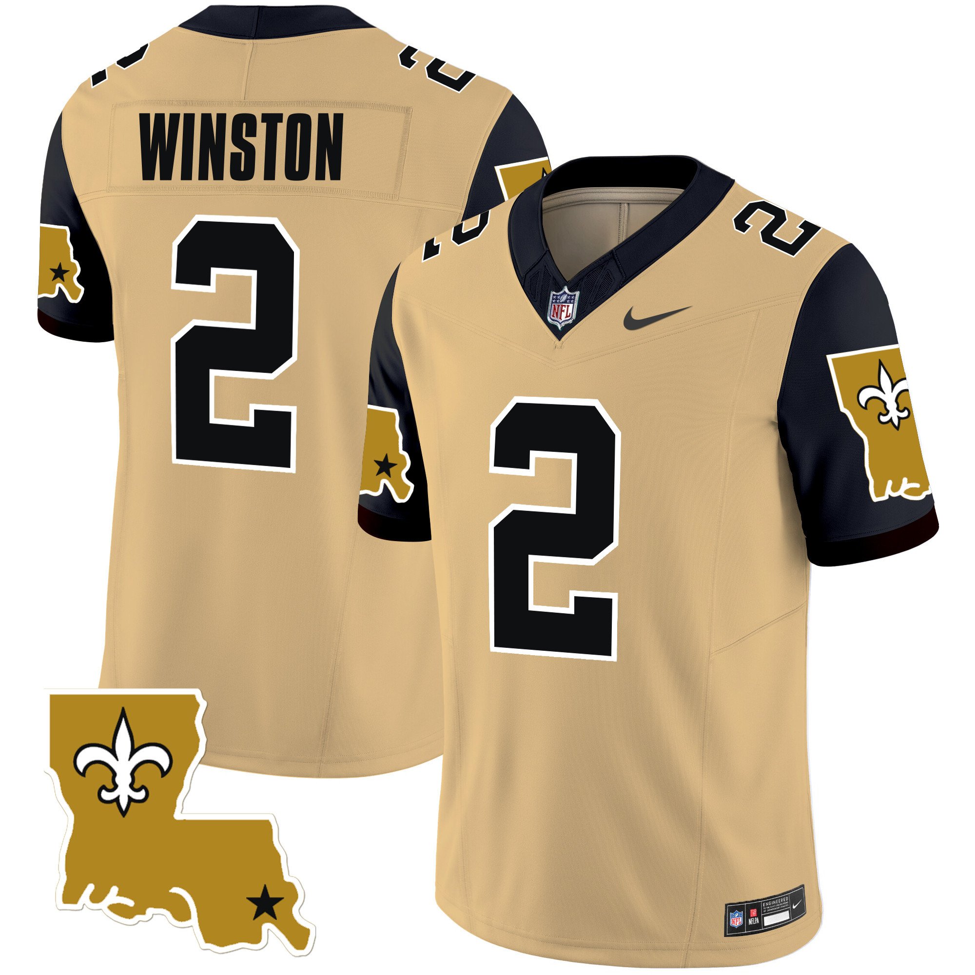 Men's Jameis Winston New Orleans Saints 1987 Legacy Vapor Limited Gold Jersey V2 - All Stitched