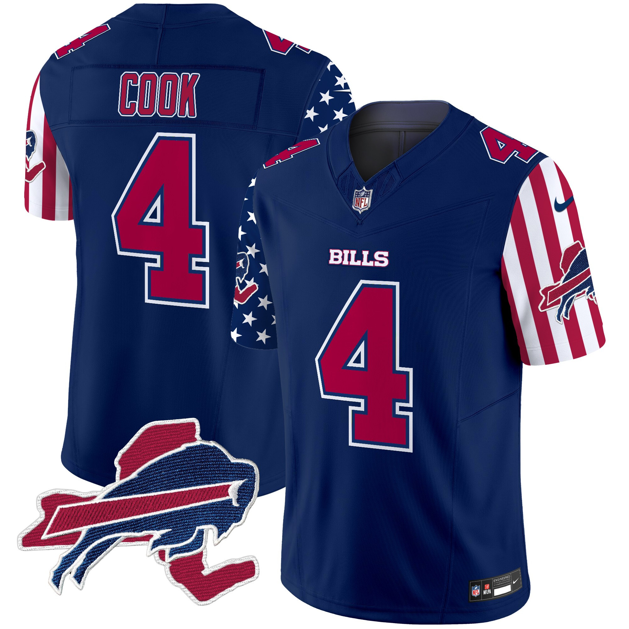 Men's James Cook Buffalo Bills American Style Vapor Limited Royal Jersey - All Stitched