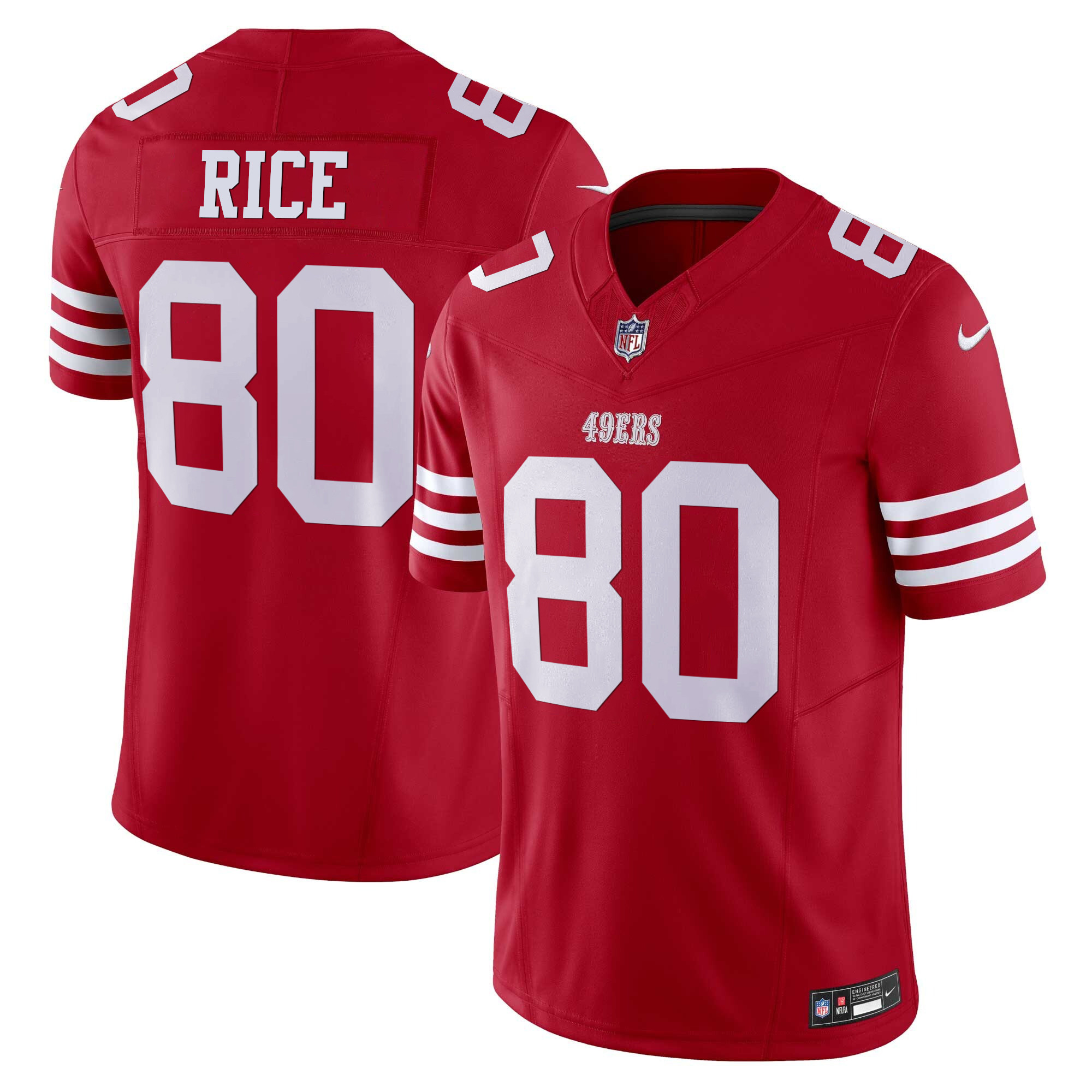 Men's Jerry Rice San Francisco 49ers Vapor Limited Red Jersey - All Stitched