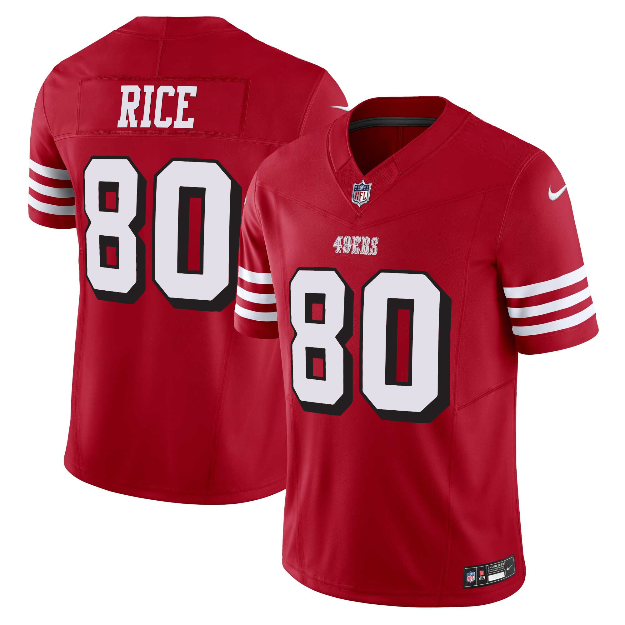 Men's Jerry Rice San Francisco 49ers Vapor Limited Red Jersey V2 - All Stitched
