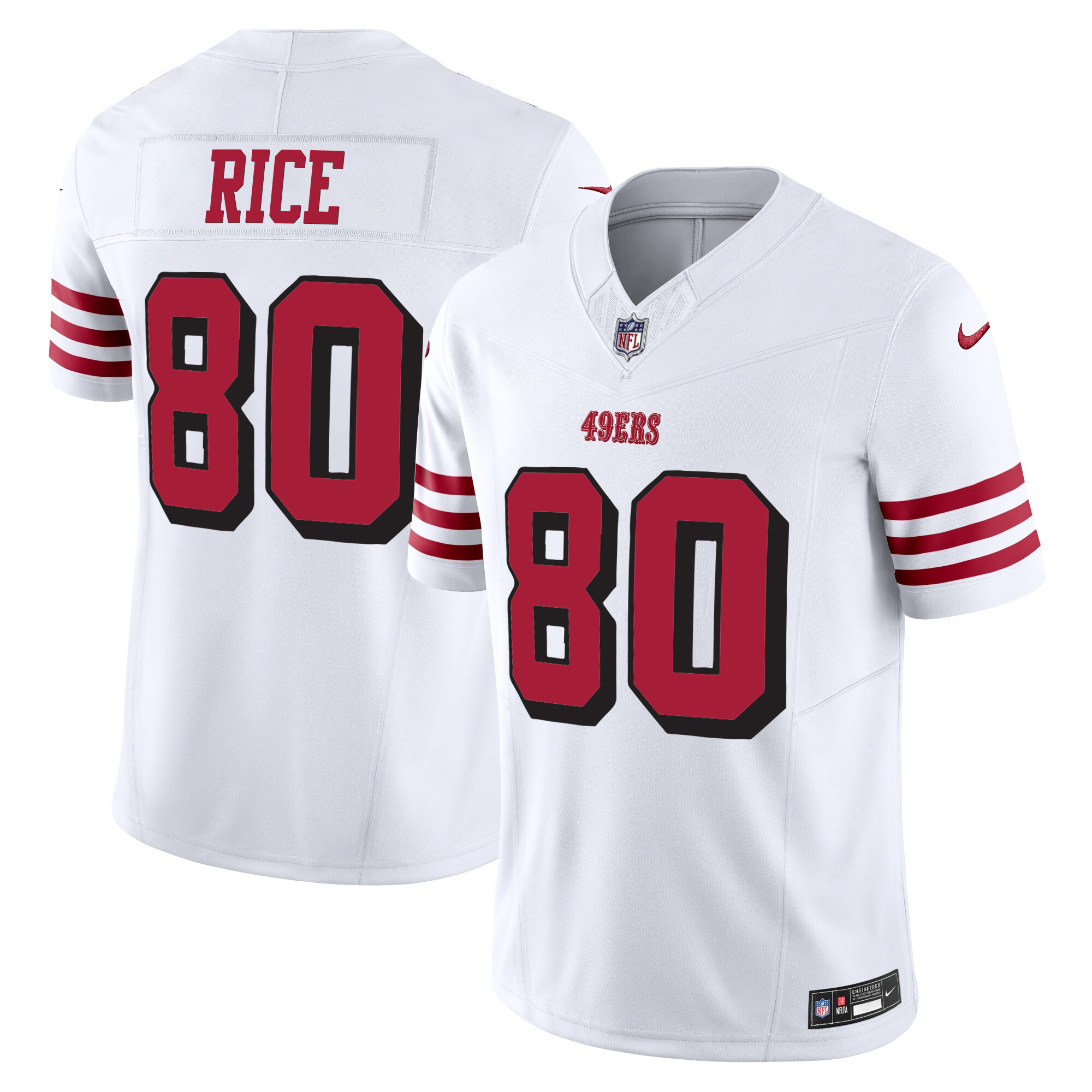 Men's Jerry Rice San Francisco 49ers Vapor Limited White Jersey V2 - All Stitched
