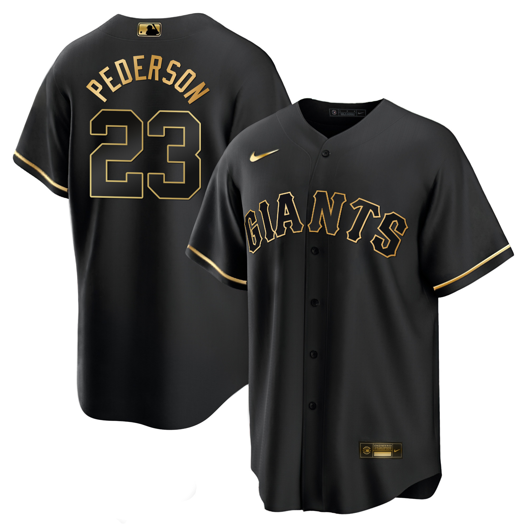 Men's Joc Pederson San Francisco Giants Black Limited & Gold Cool Black Gold Jersey - All Stitched