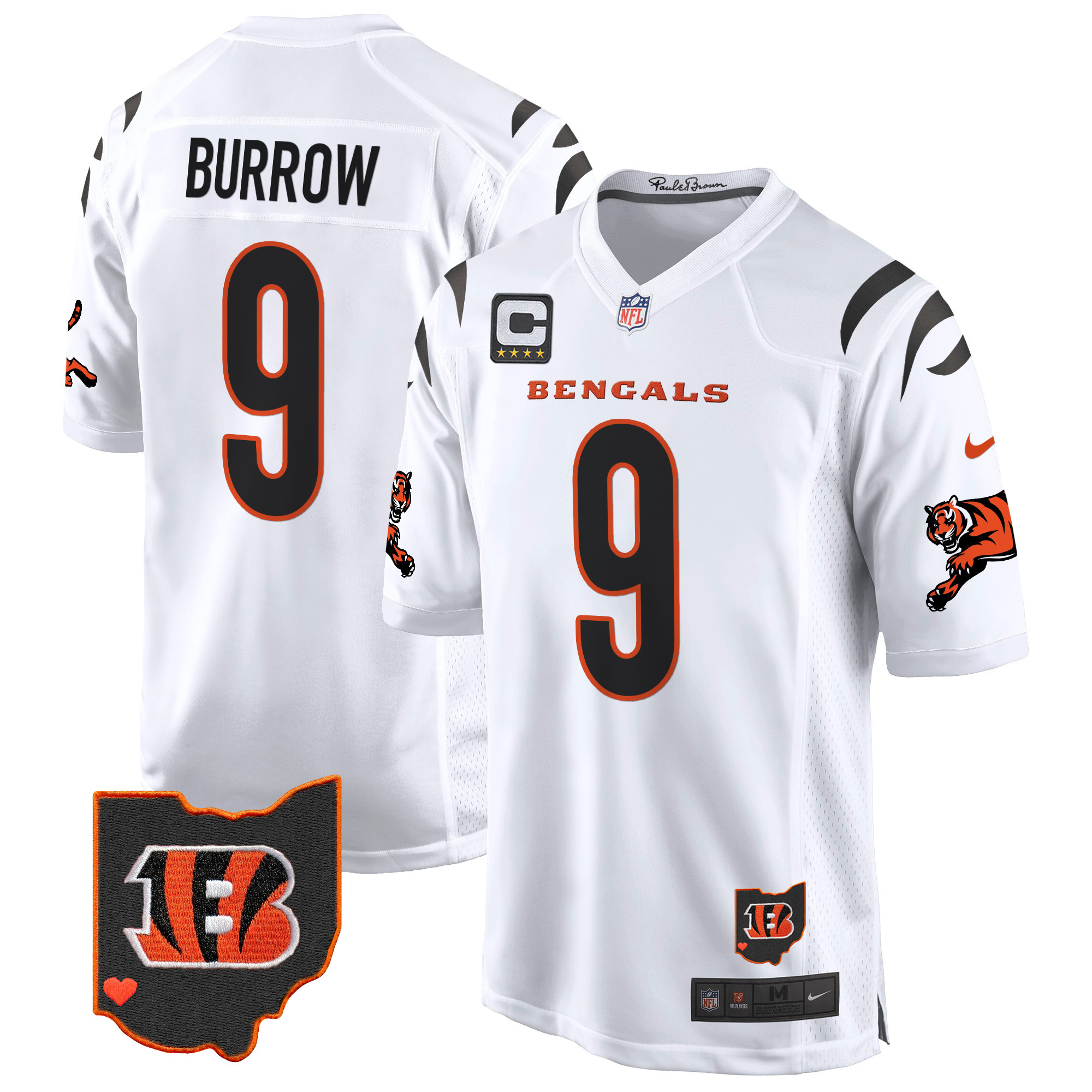 Men's Joe Burrow Cincinnati Bengals 2024 Game White Jersey - All Stitched