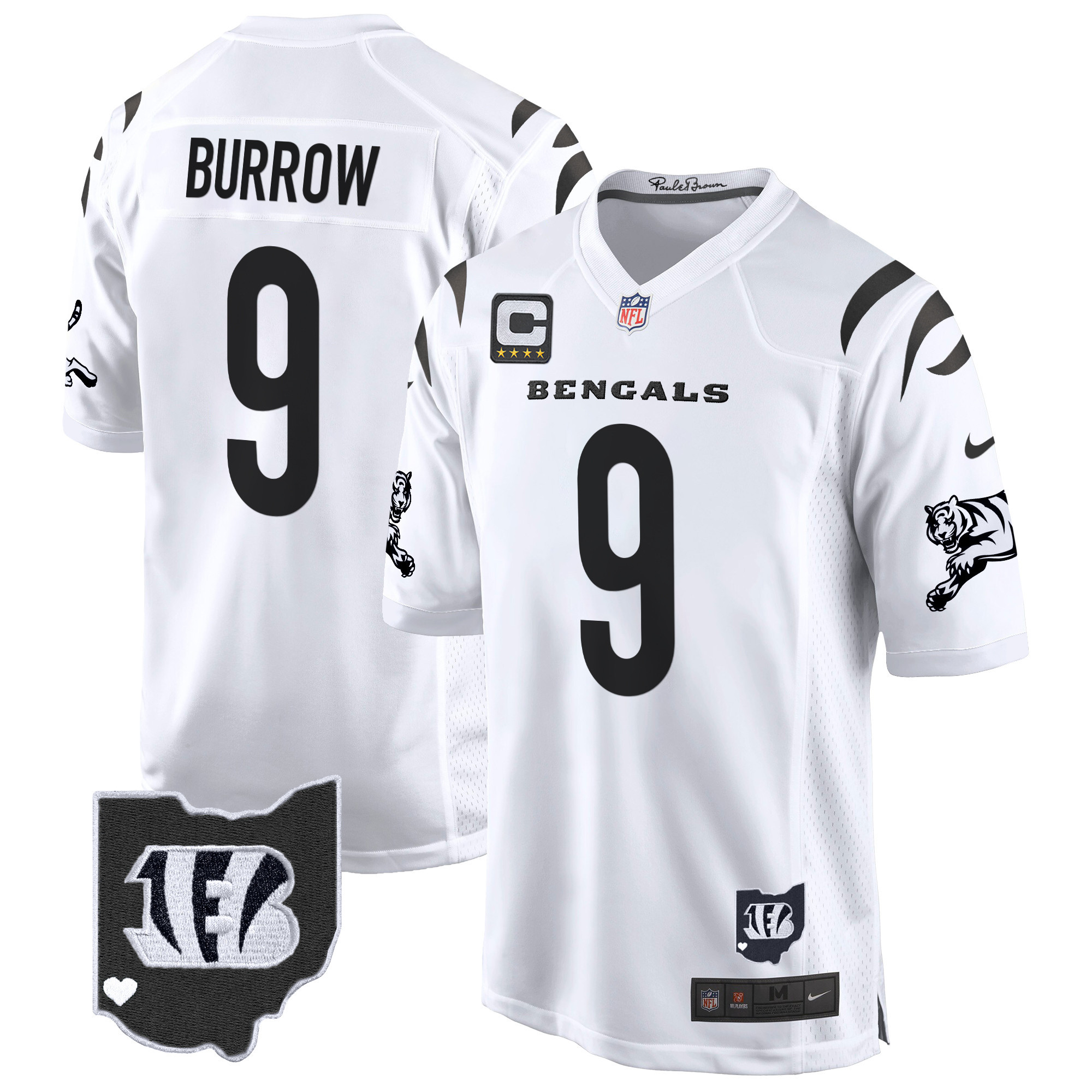 Men's Joe Burrow Cincinnati Bengals 2024 Game White Limited Jersey - All Stitched
