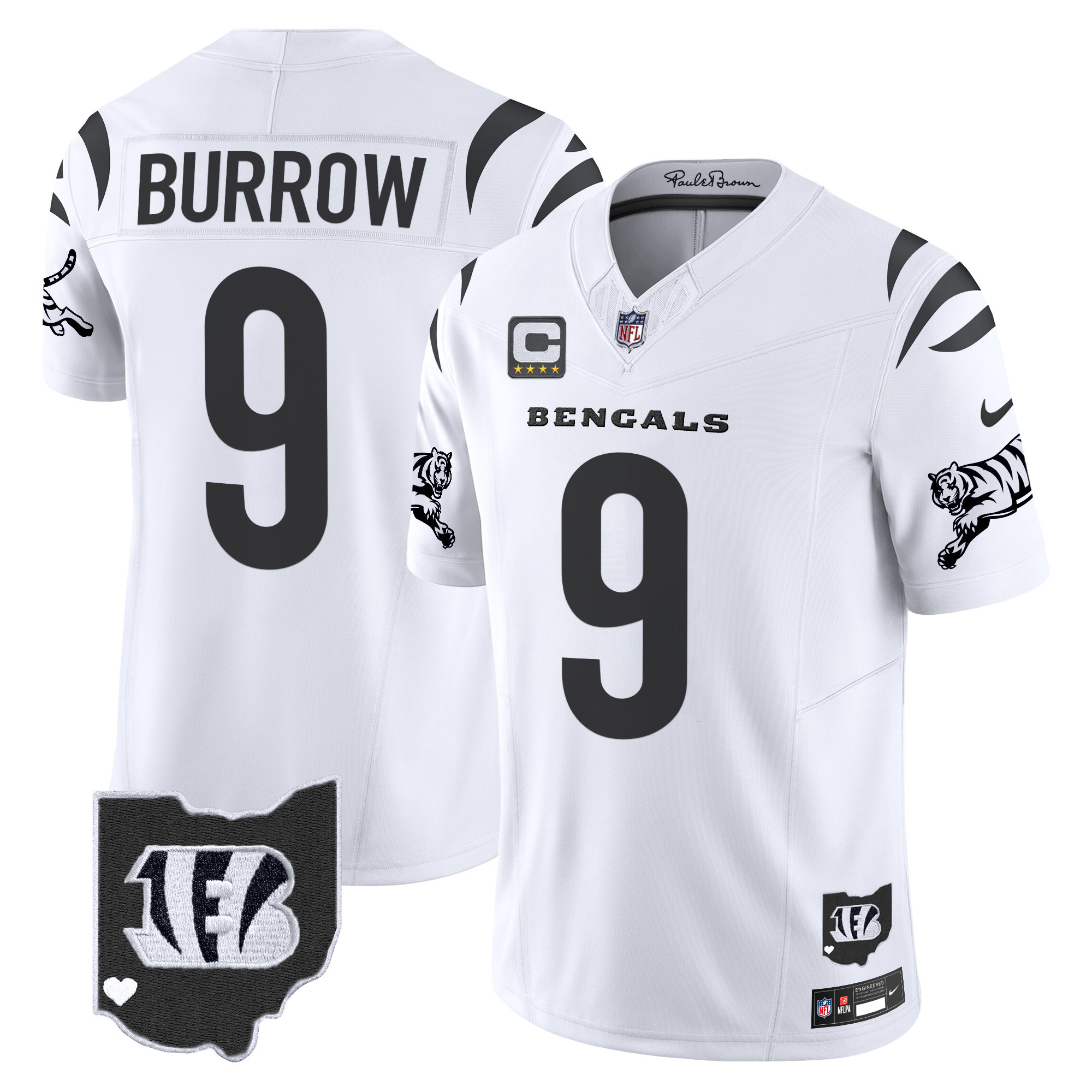 Men's Joe Burrow Cincinnati Bengals 2024 Vapor Limited White Limited Jersey - All Stitched