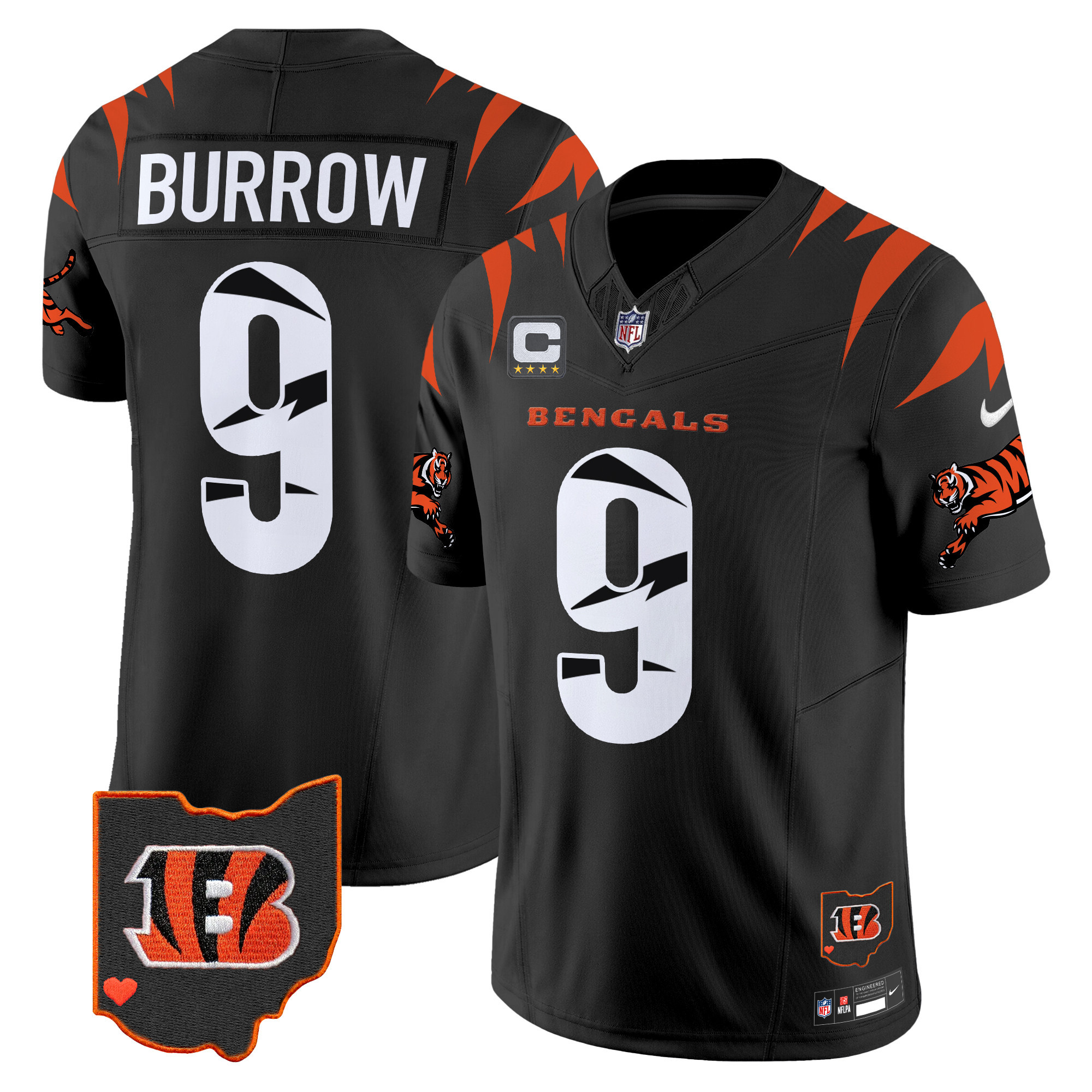Men's Joe Burrow Cincinnati Bengals Special Vapor Limited Black Jersey - All Stitched