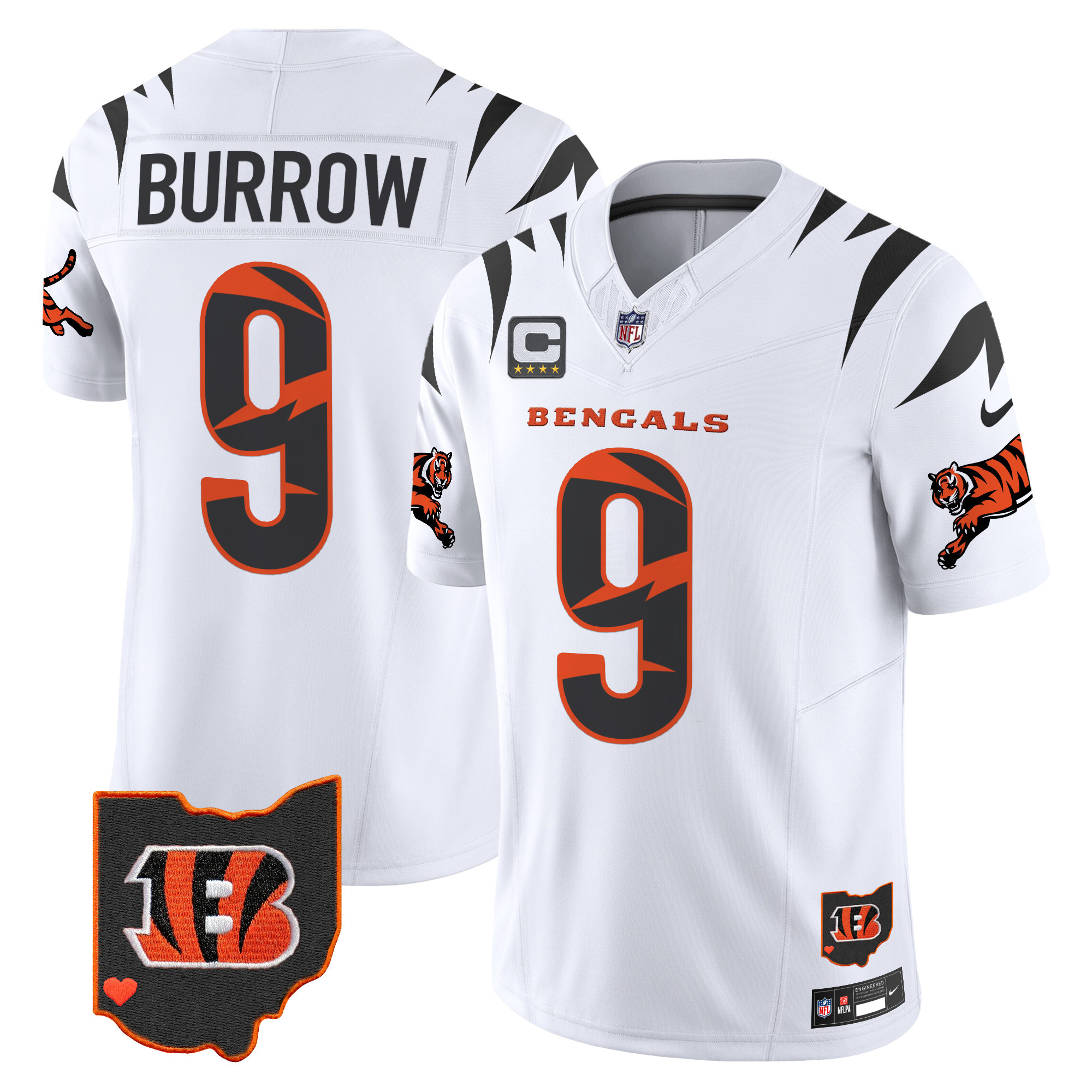 Men's Joe Burrow Cincinnati Bengals Special Vapor Limited White Jersey - All Stitched