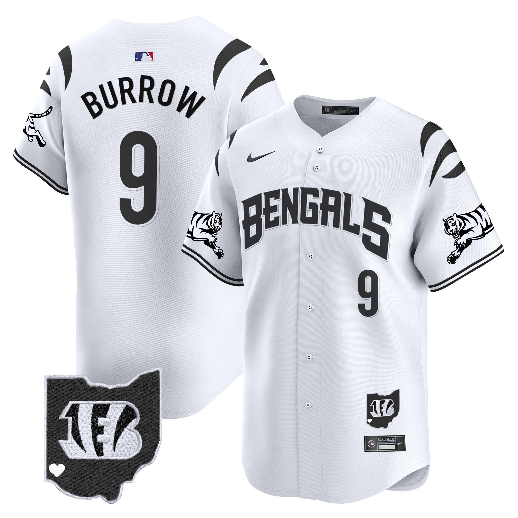 Men's Joe Burrow Cincinnati Bengals Vapor Premier Limited White Limited Jersey - All Stitched